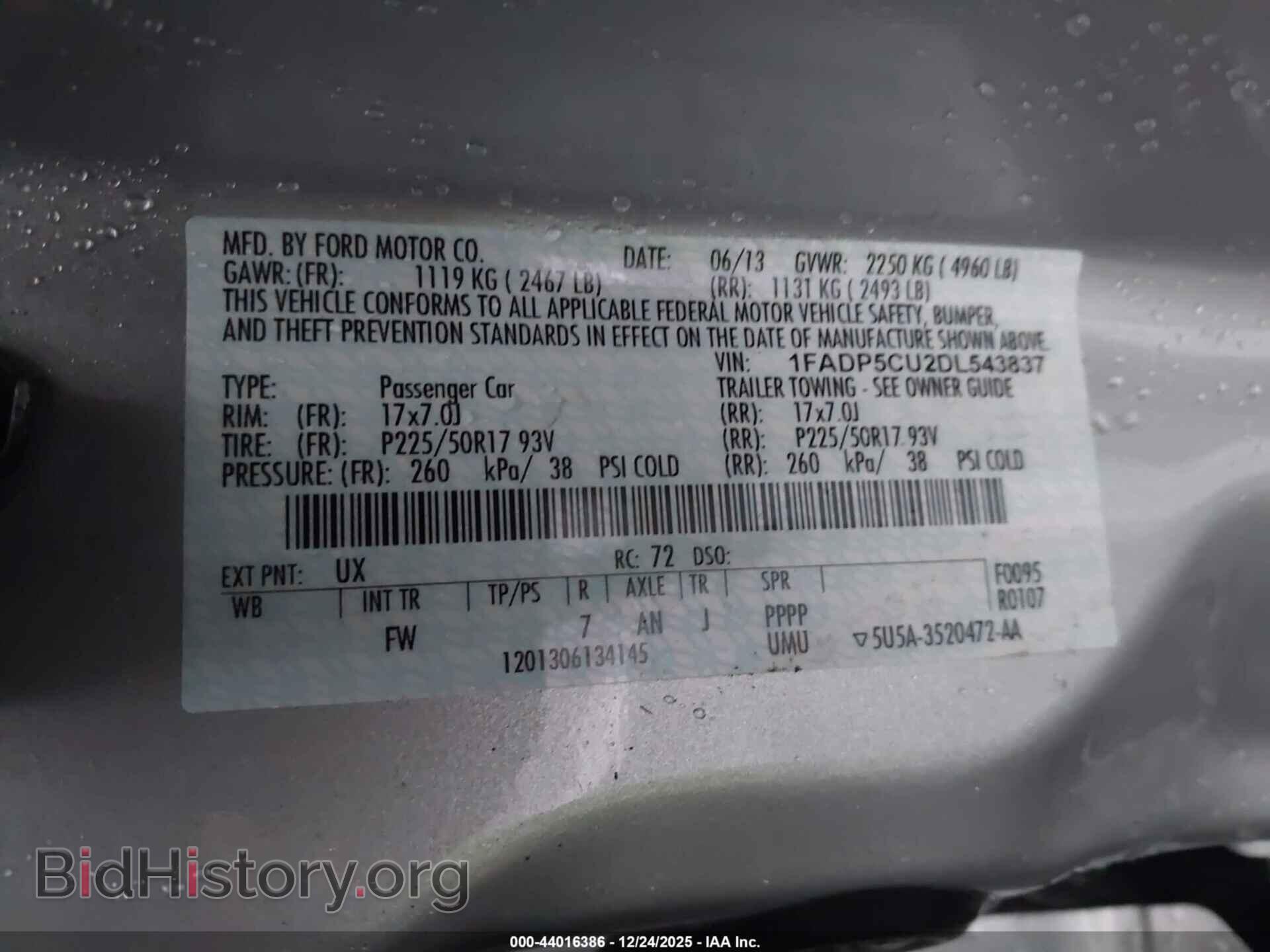 2013 FORD C-MAX ENERGI - VIN: 1FADP5CU2DL543837 - Фото 9