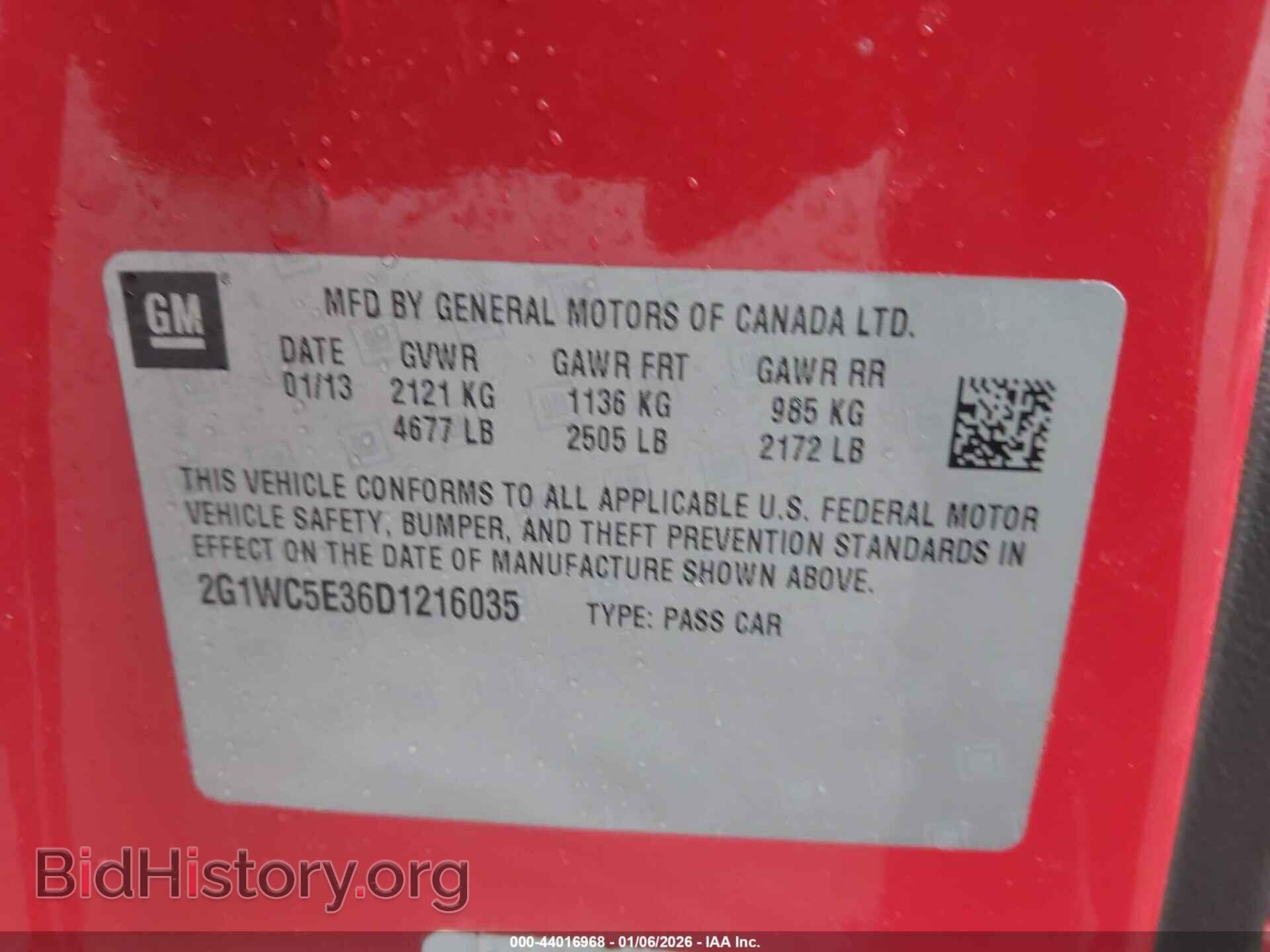 2013 CHEVROLET IMPALA - VIN: 2G1WC5E36D1216035 - Фото 9