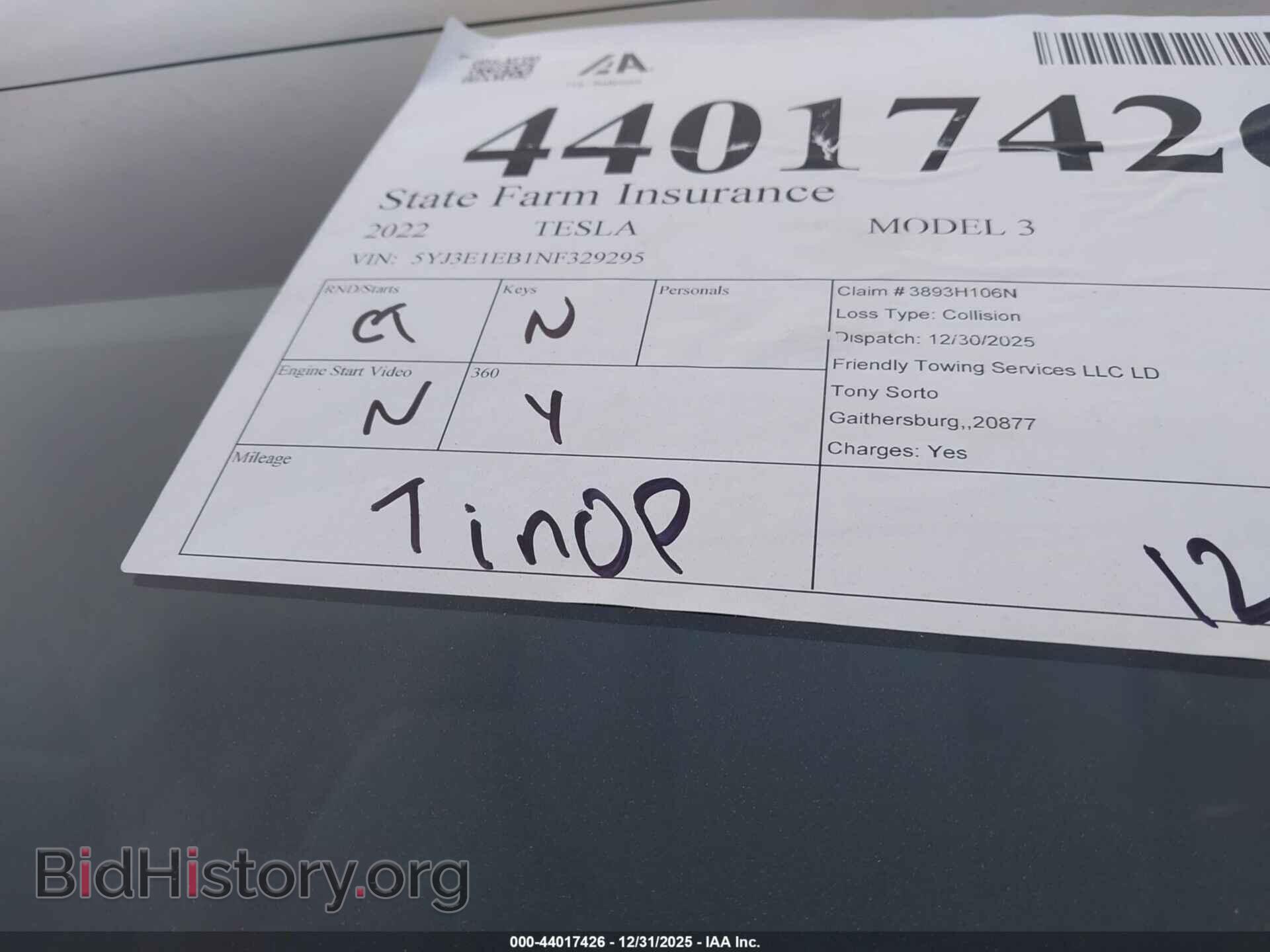 2022 TESLA MODEL 3 - VIN: 5YJ3E1EB1NF329295 - Фото 7