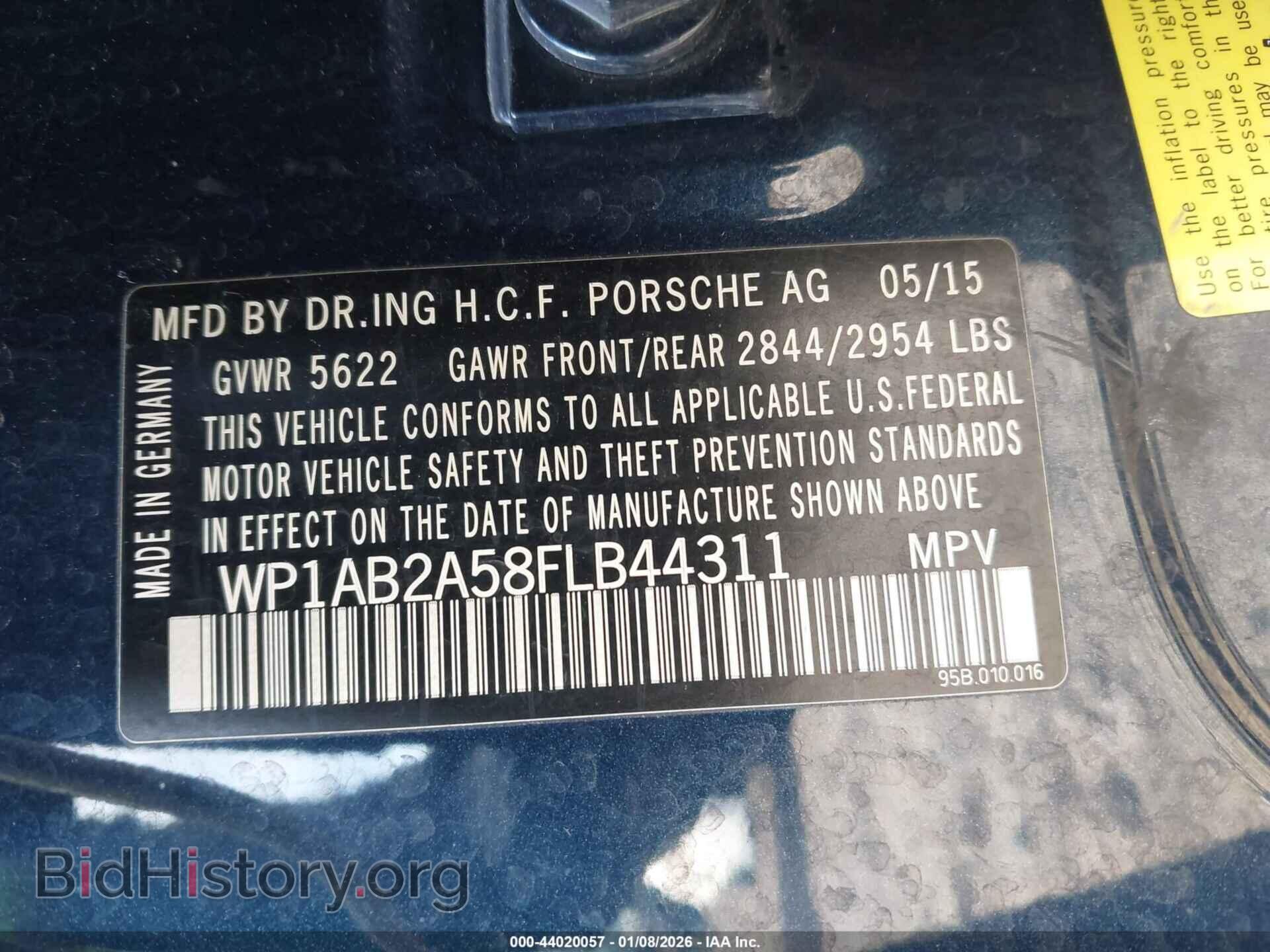 2015 PORSCHE MACAN - VIN: WP1AB2A58FLB44311 - Фото 9