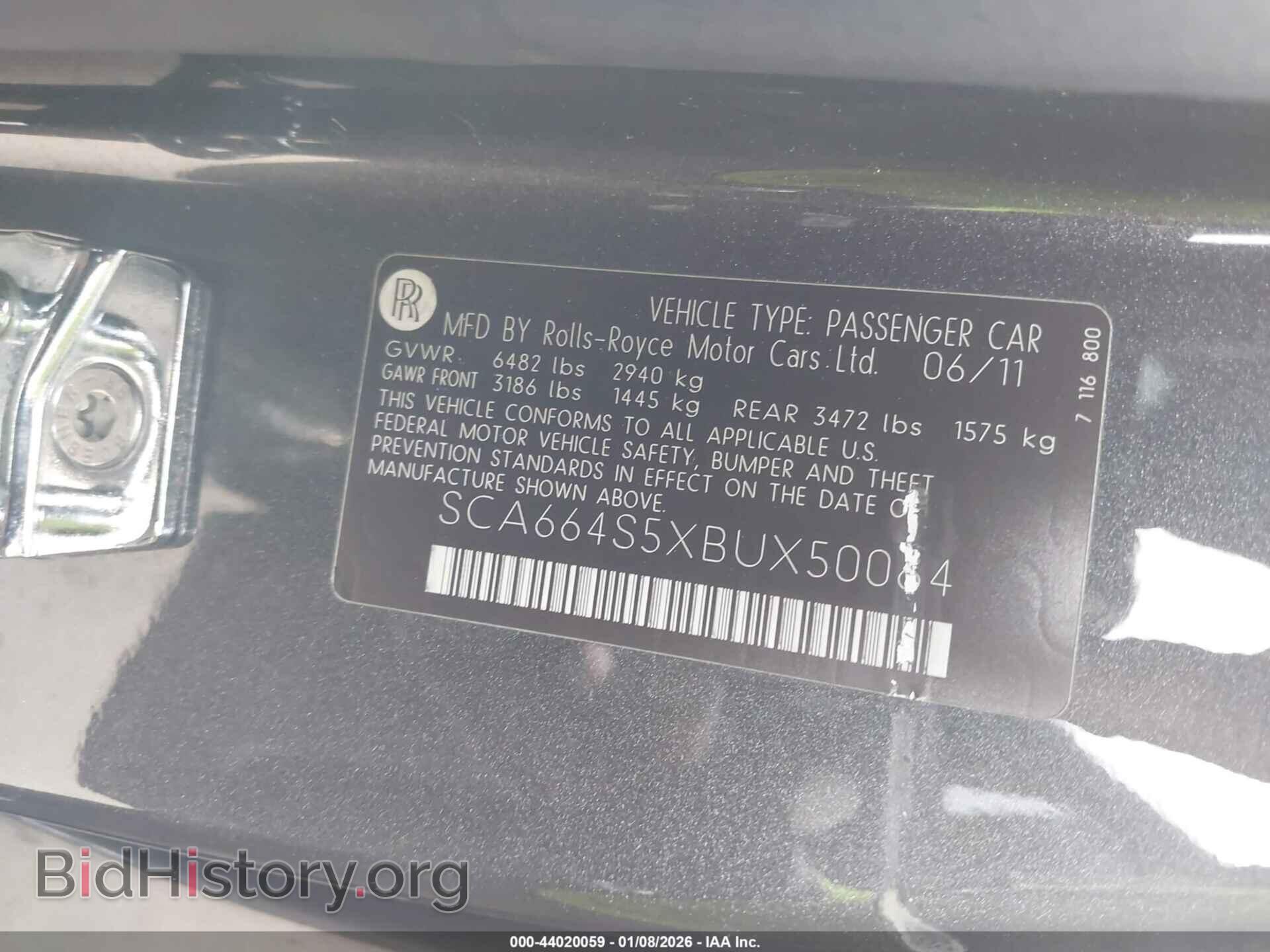 2011 ROLLS-ROYCE GHOST - VIN: SCA664S5XBUX50064 - Photo 9