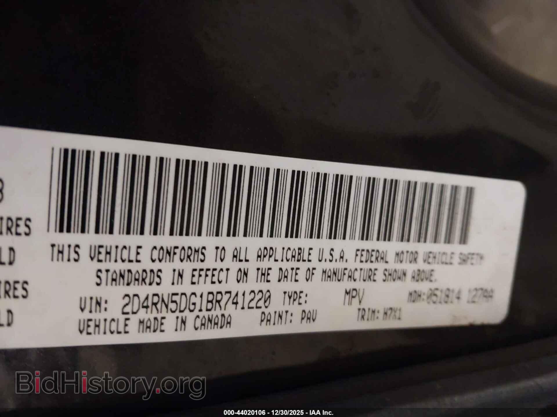 2011 DODGE GRAND CARAVAN - VIN: 2D4RN5DG1BR741220 - Фото 9