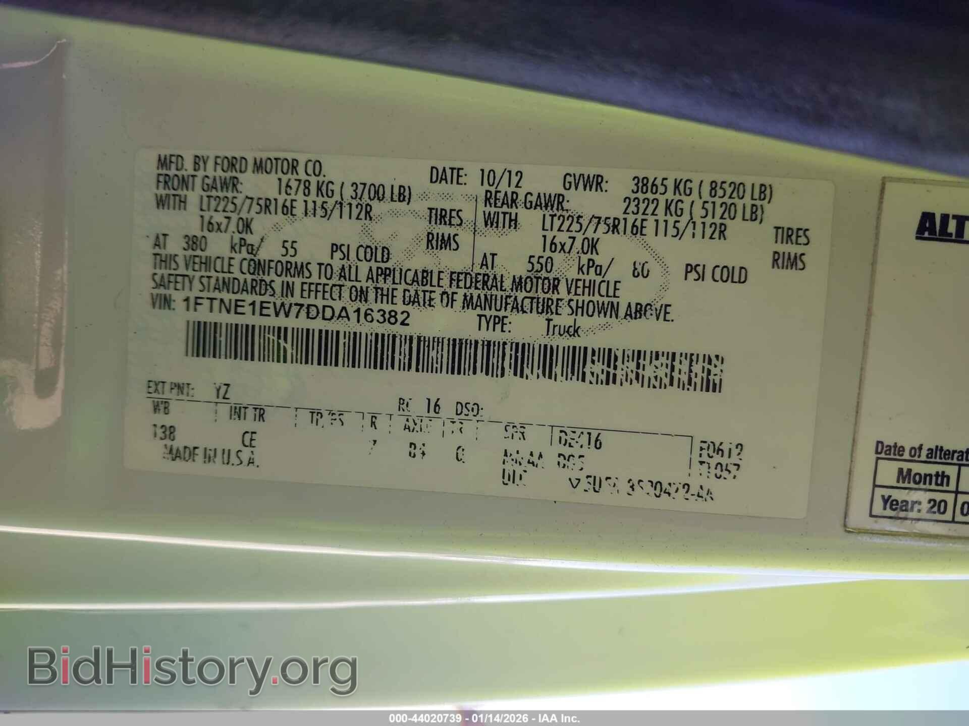 2013 FORD E-150 - VIN: 1FTNE1EW7DDA16382 - Фото 9