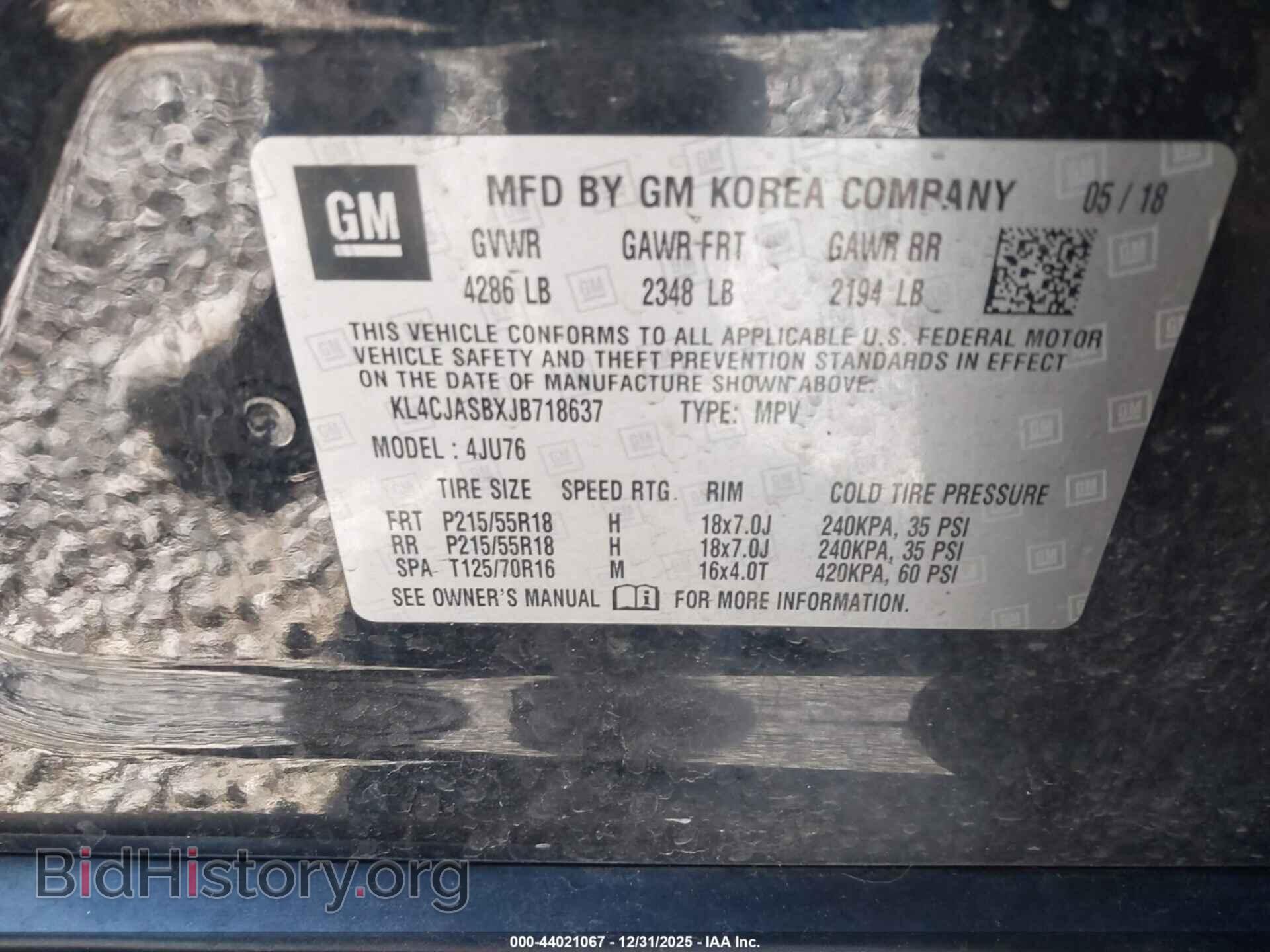 2018 BUICK ENCORE - VIN: KL4CJASBXJB718637 - Photo 9