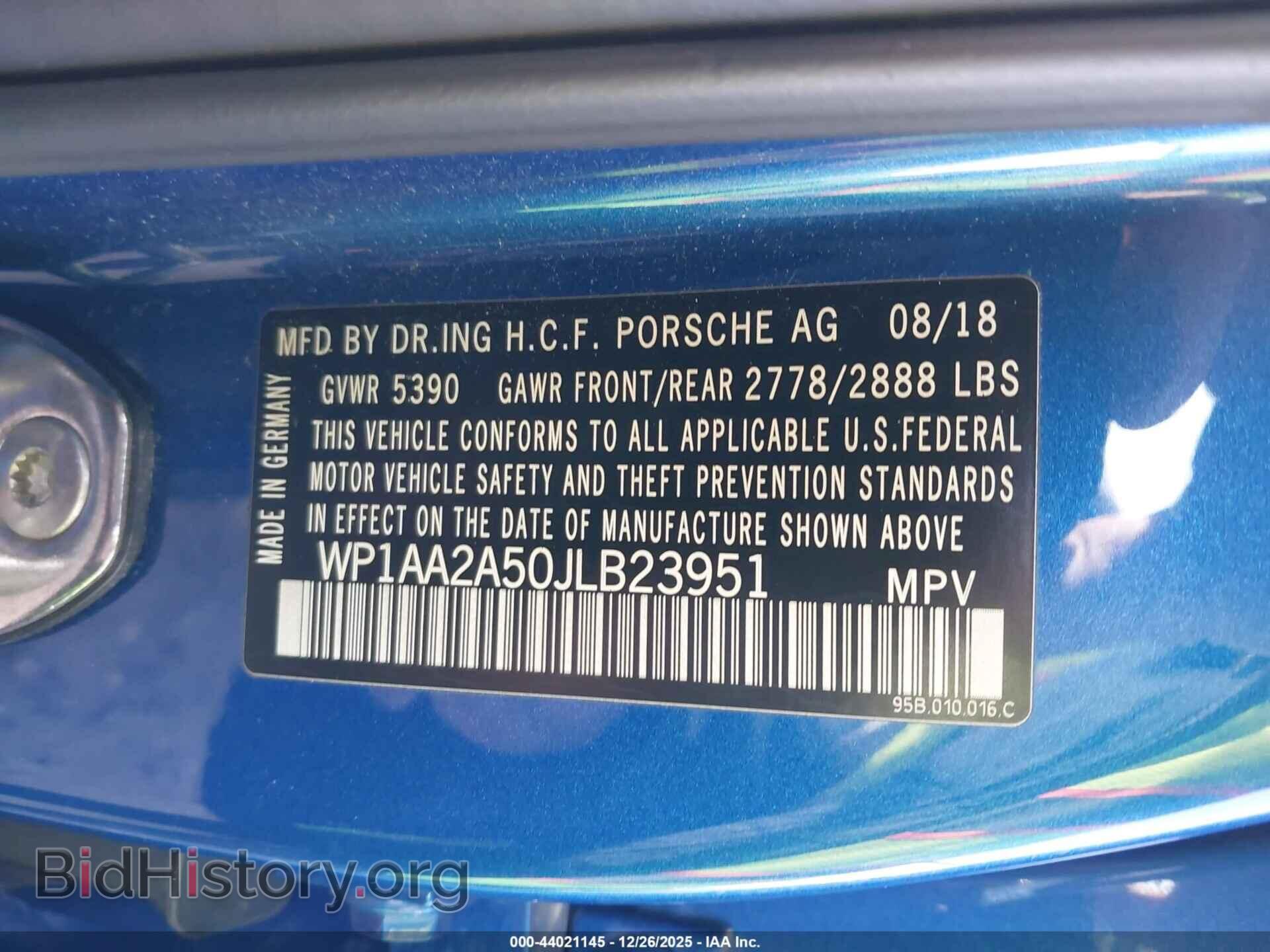 2018 PORSCHE MACAN - VIN: WP1AA2A50JLB23951 - Фото 9