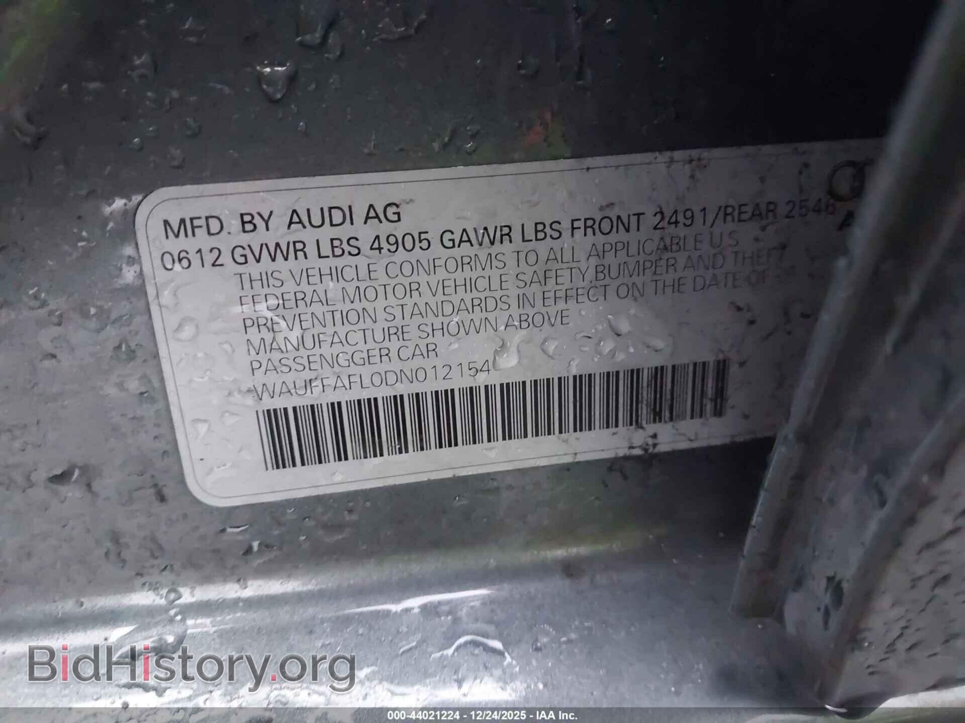 2013 AUDI A4 - VIN: WAUFFAFL0DN012154 - Photo 9