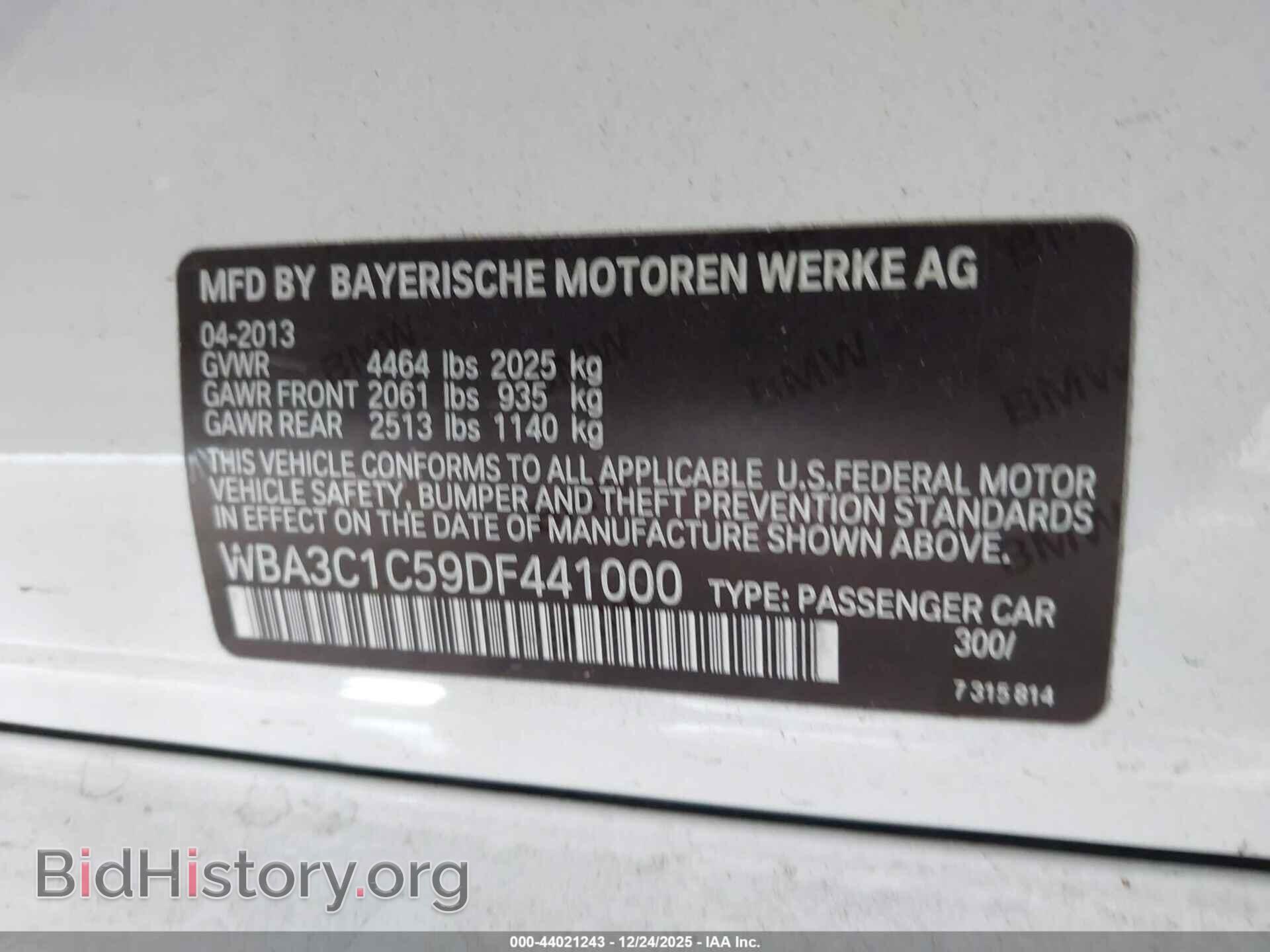 2013 BMW 328I - VIN: WBA3C1C59DF441000 - Фото 9