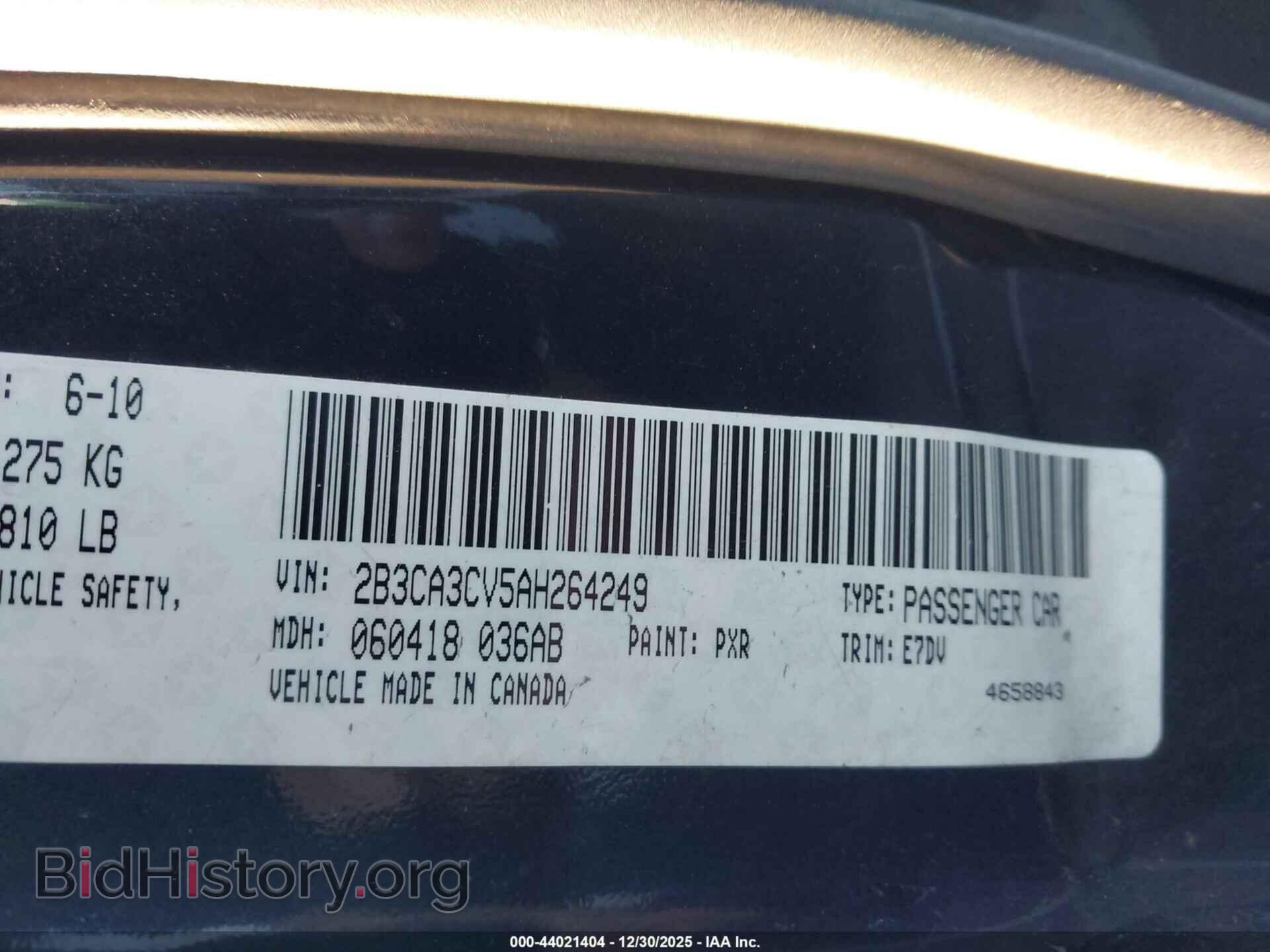 2010 DODGE CHARGER - VIN: 2B3CA3CV5AH264249 - Фото 9
