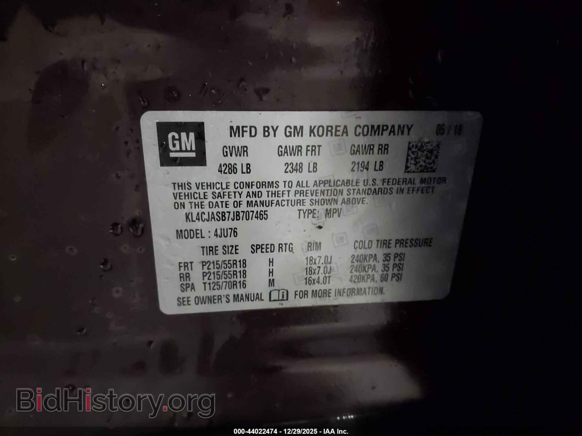 2018 BUICK ENCORE - VIN: KL4CJASB7JB707465 - Photo 9