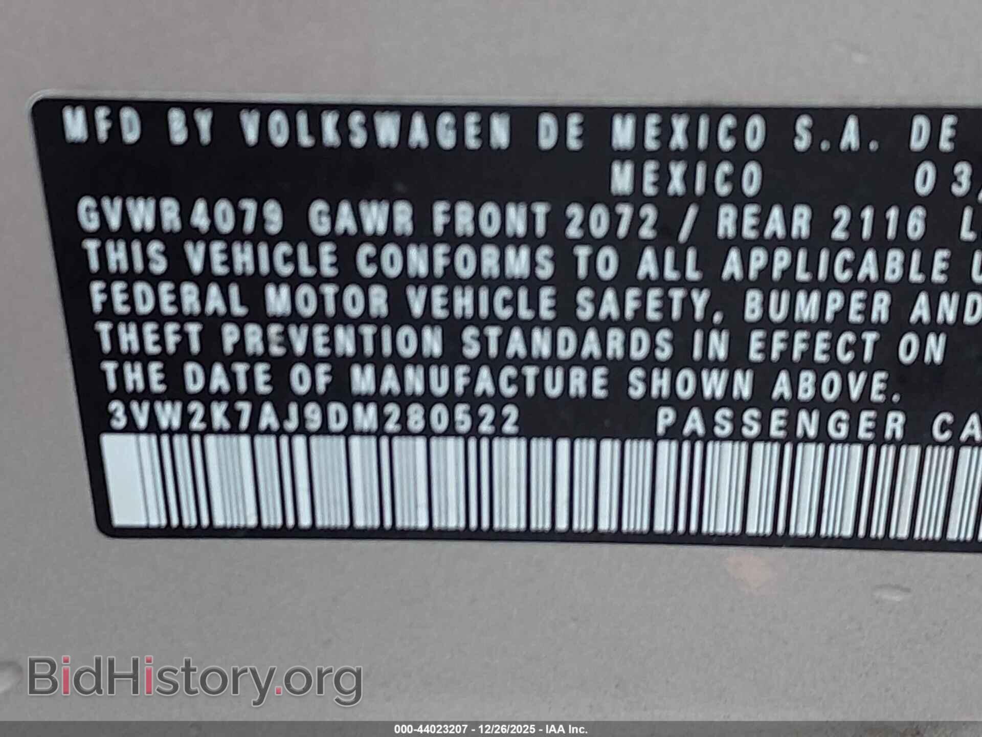 2013 VOLKSWAGEN JETTA - VIN: 3VW2K7AJ9DM280522 - Фото 9