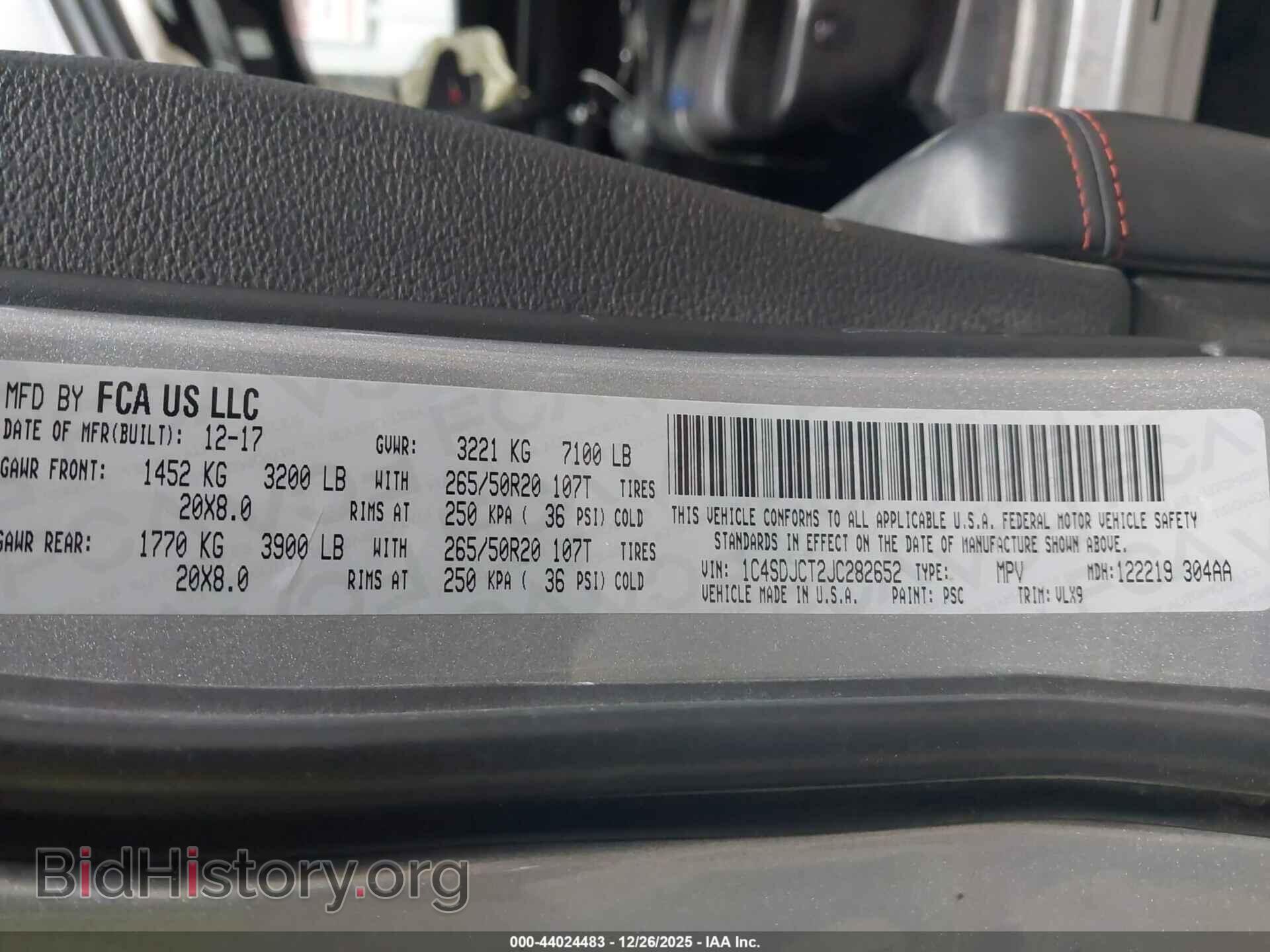 2018 DODGE DURANGO - VIN: 1C4SDJCT2JC282652 - Фото 9