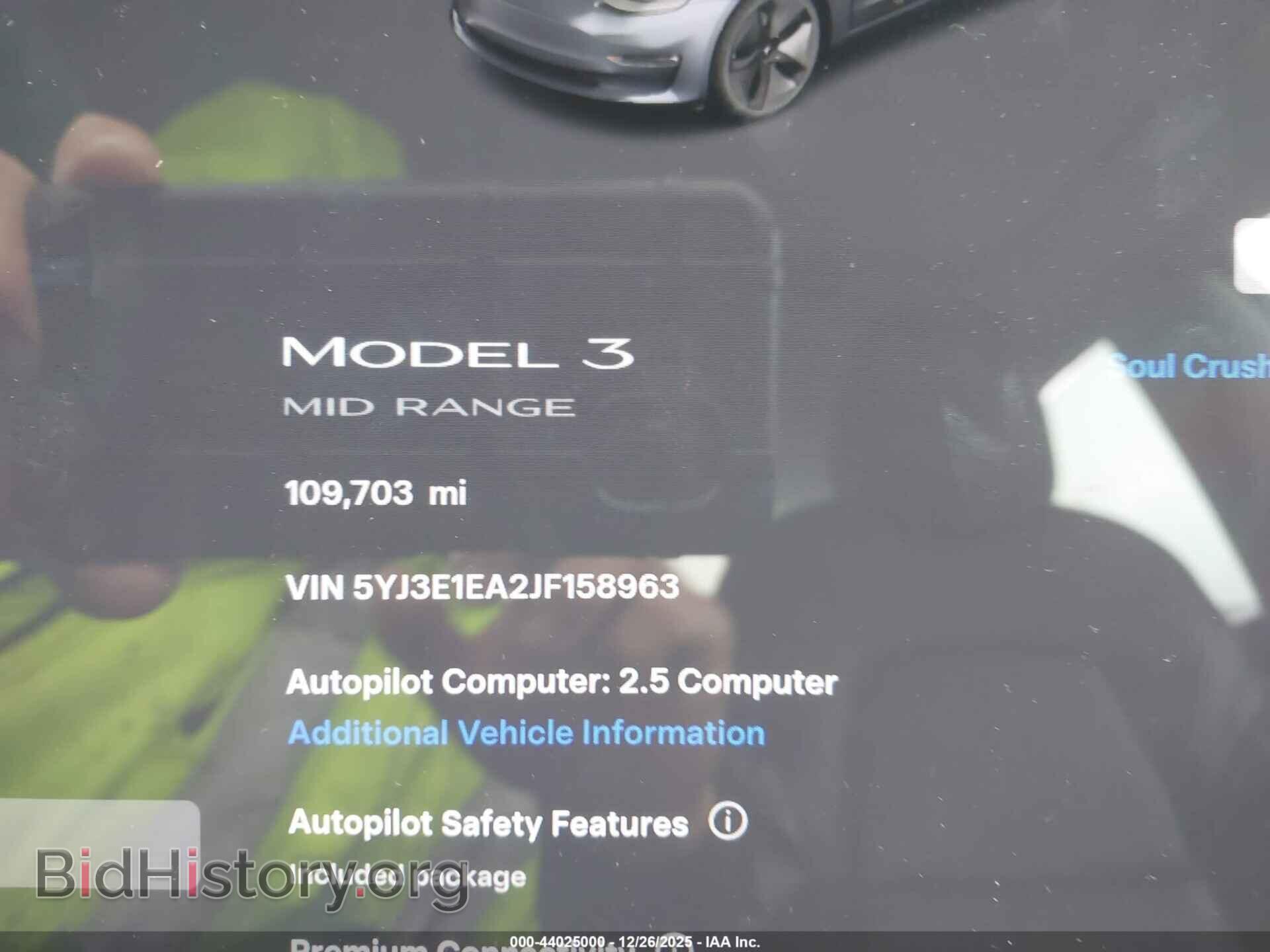 2018 TESLA MODEL 3 - VIN: 5YJ3E1EA2JF158963 - Фото 7