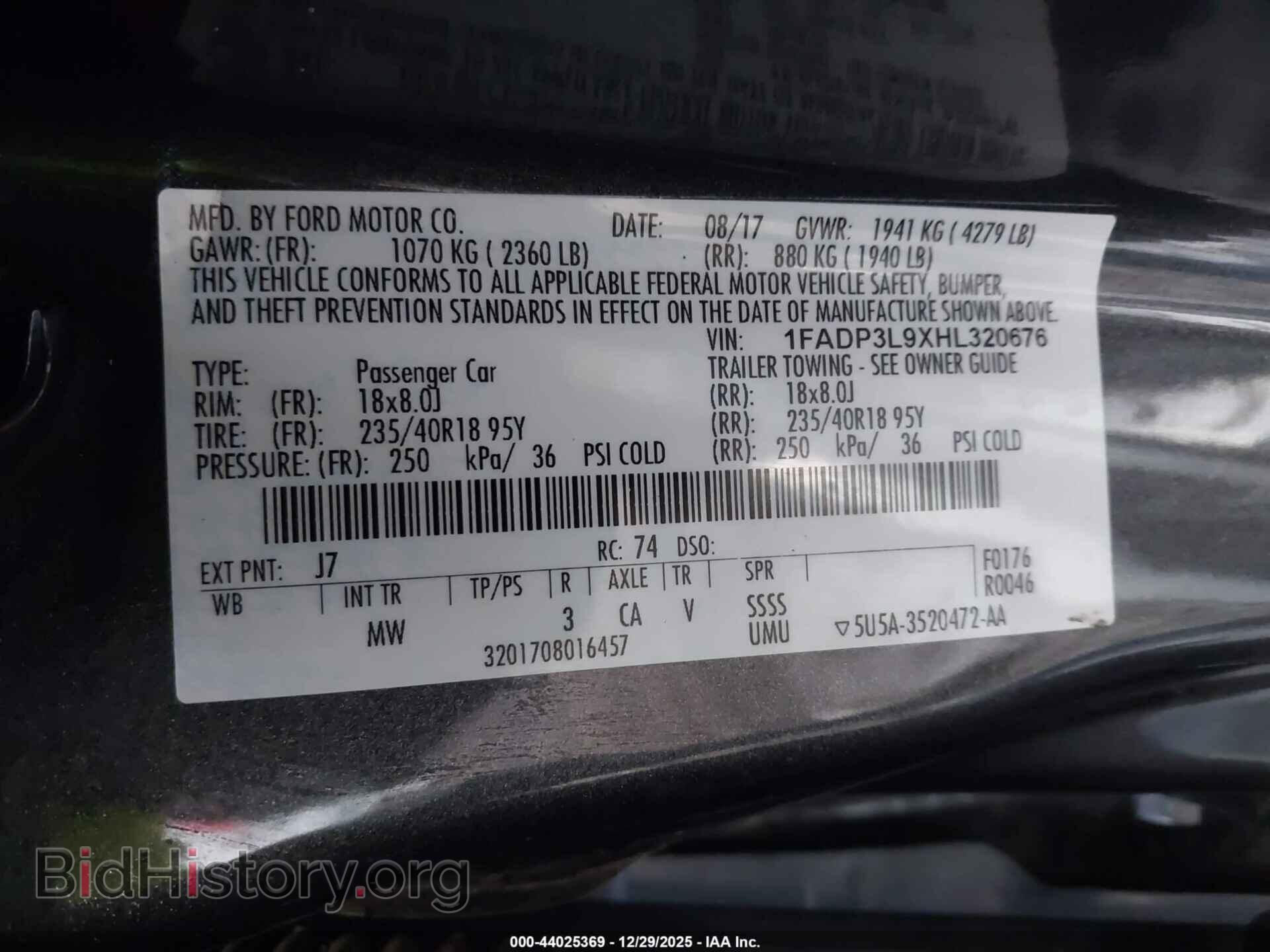 2017 FORD FOCUS ST - VIN: 1FADP3L9XHL320676 - Фото 9
