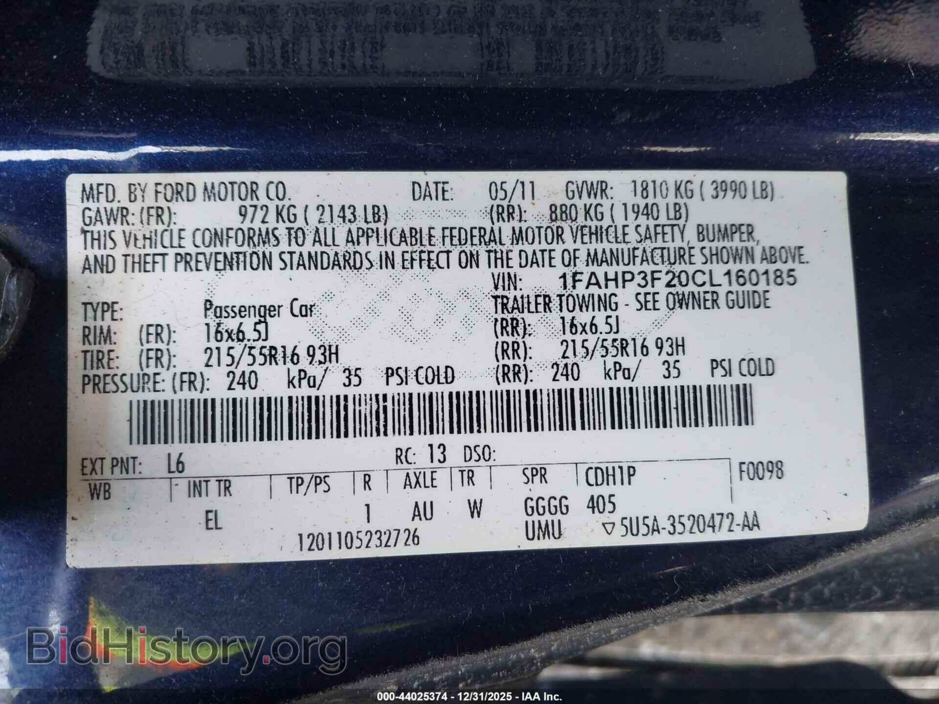 2012 FORD FOCUS - VIN: 1FAHP3F20CL160185 - Photo 9