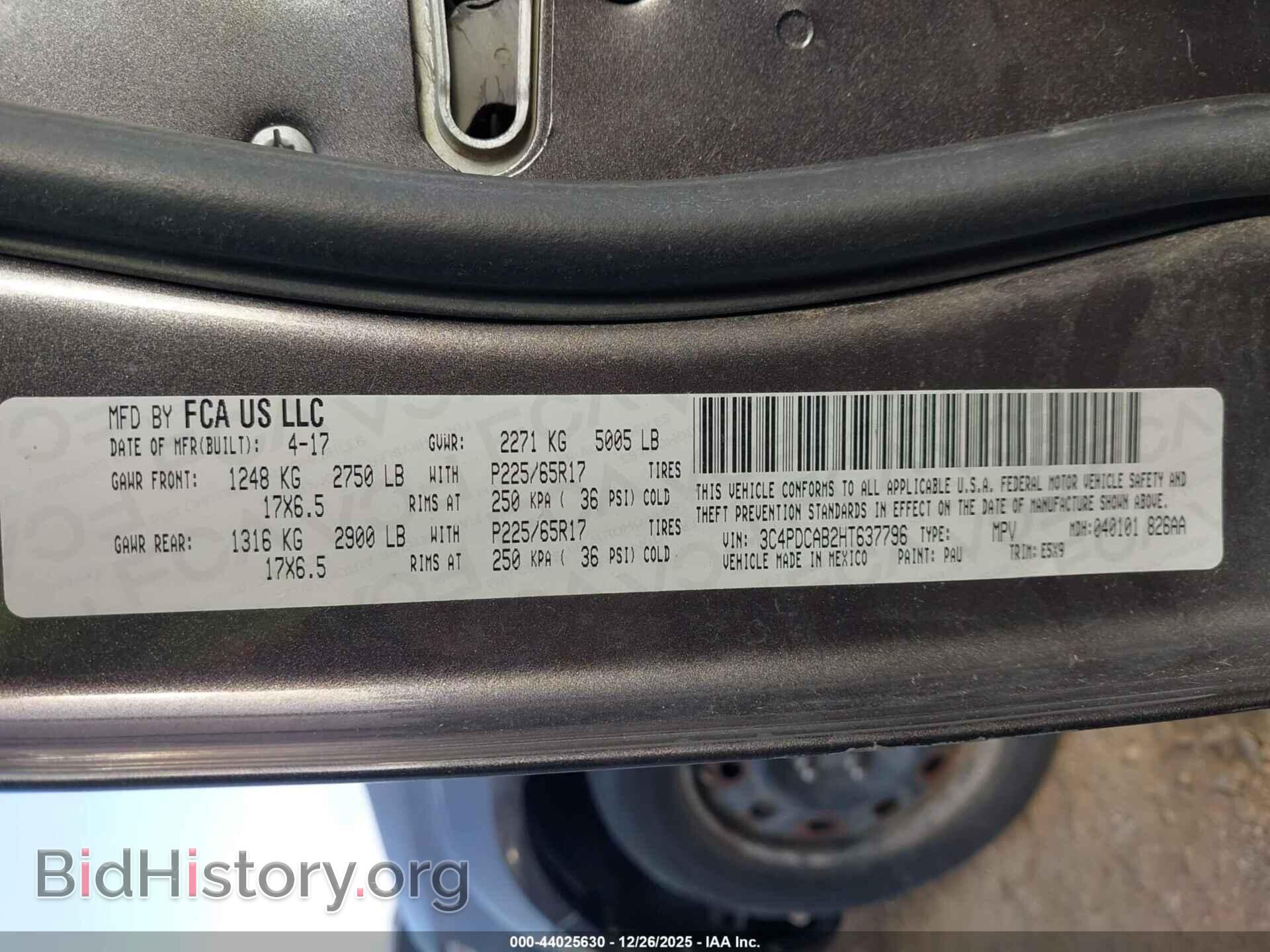 2017 DODGE JOURNEY - VIN: 3C4PDCAB2HT637796 - Фото 9