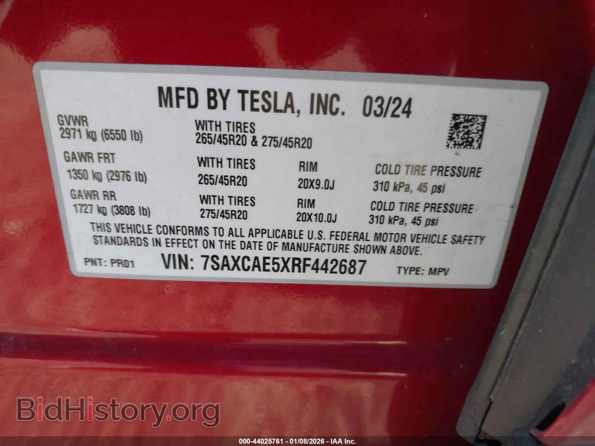 2024 TESLA MODEL X - VIN: 7SAXCAE5XRF442687 - Photo 9