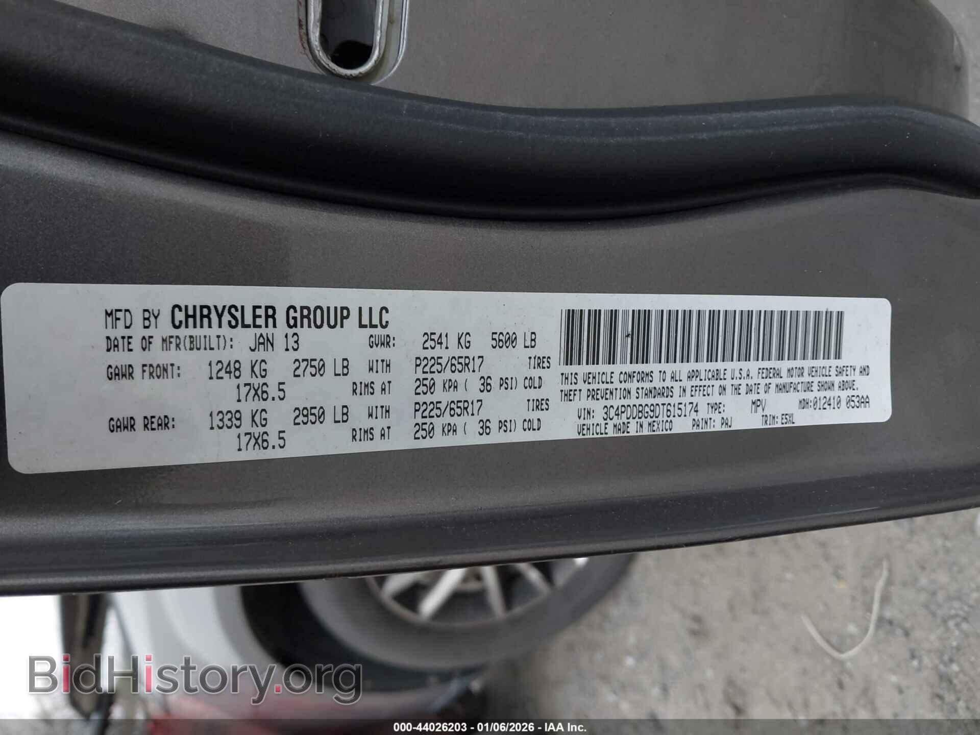2013 DODGE JOURNEY - VIN: 3C4PDDBG9DT615174 - Фото 9