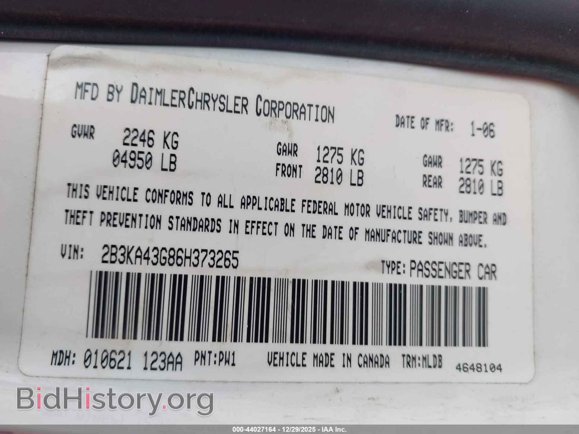 2006 DODGE CHARGER - VIN: 2B3KA43G86H373265 - Фото 9