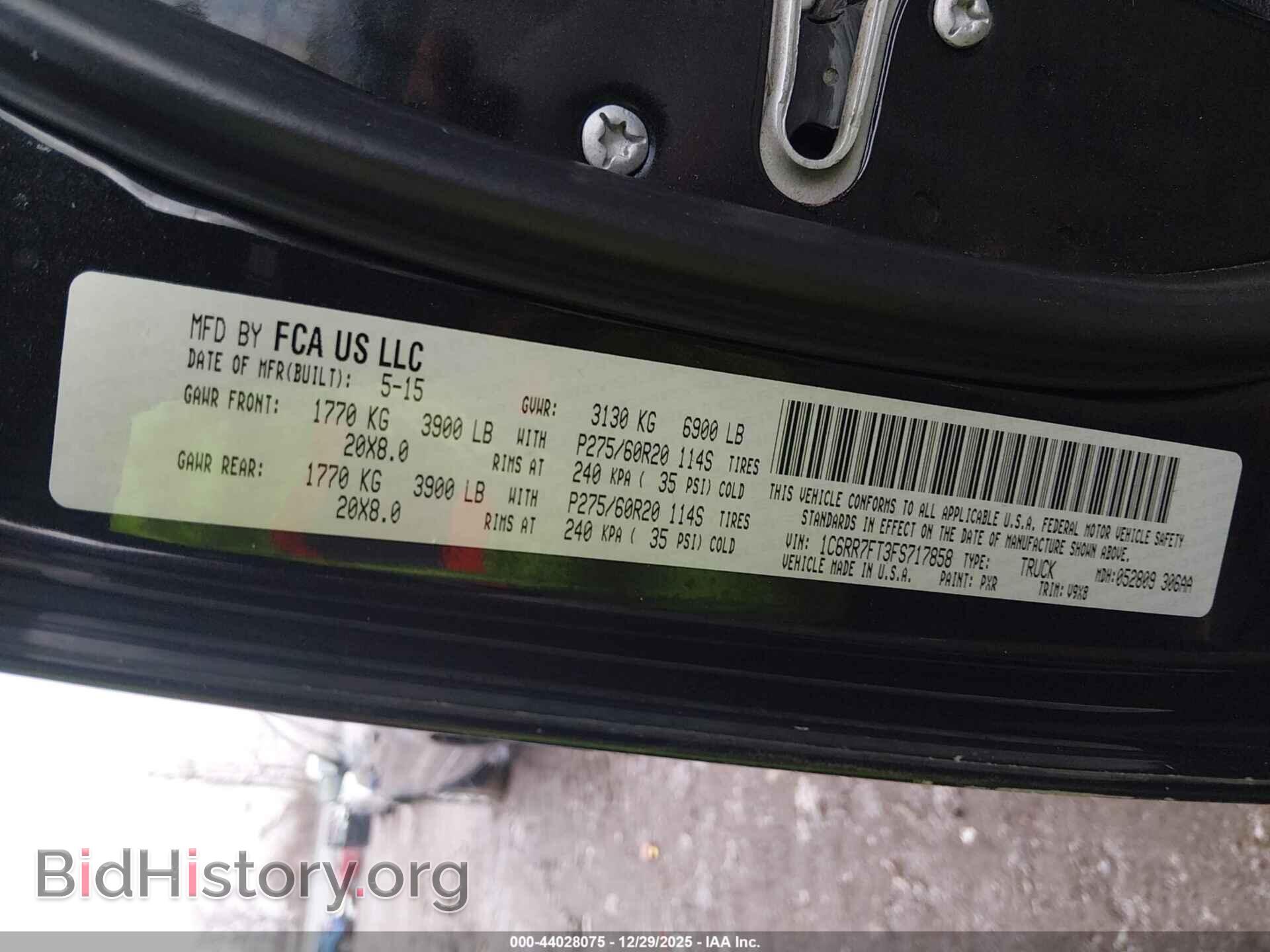 2015 RAM 1500 - VIN: 1C6RR7FT3FS717858 - Фото 9