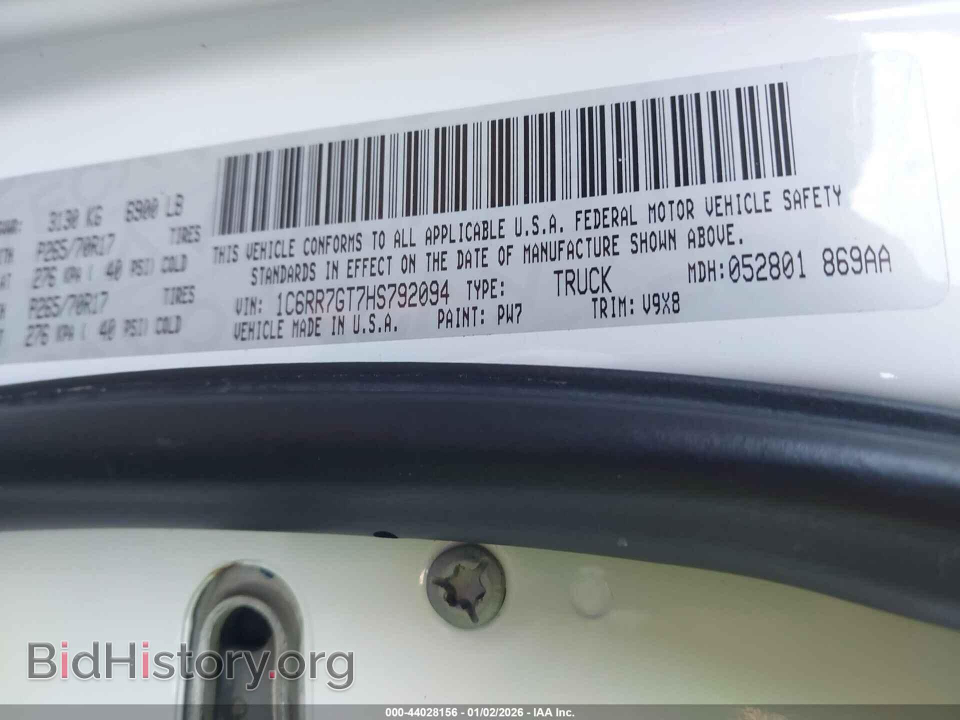 2017 RAM 1500 - VIN: 1C6RR7GT7HS792094 - Фото 9
