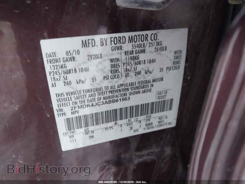 2010 Ford EDGE (VIN 2FMDK4AC3ABB61563) — фото 9 из 16