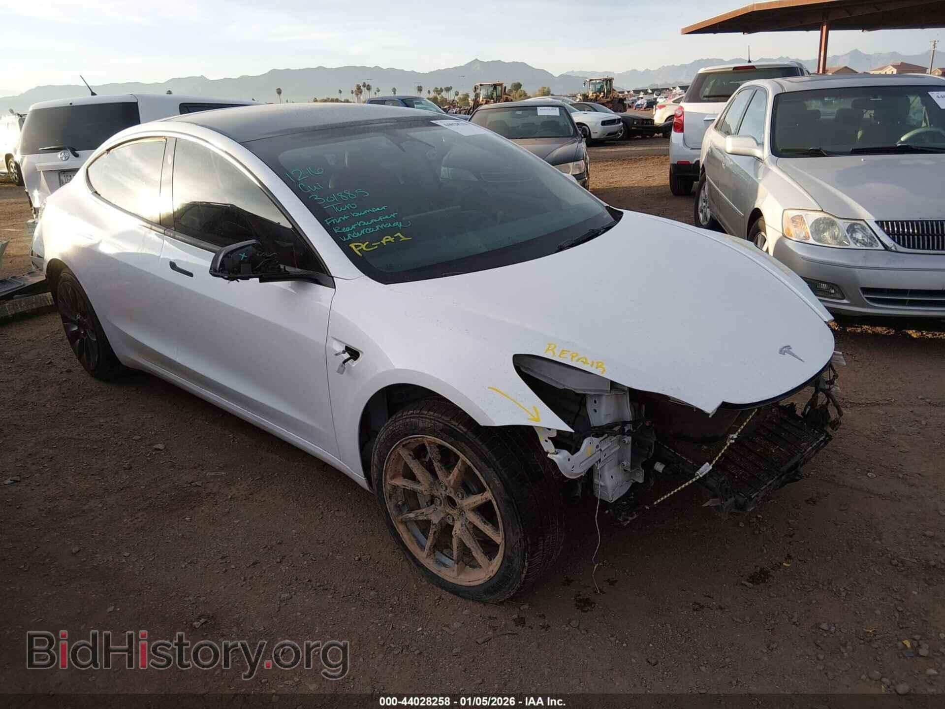 Photo 5YJ3E1EA4NF301885 - TESLA MODEL 3 2022