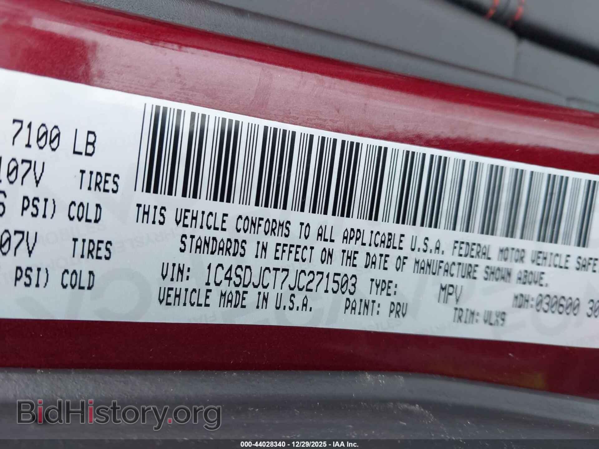 2018 DODGE DURANGO - VIN: 1C4SDJCT7JC271503 - Photo 9