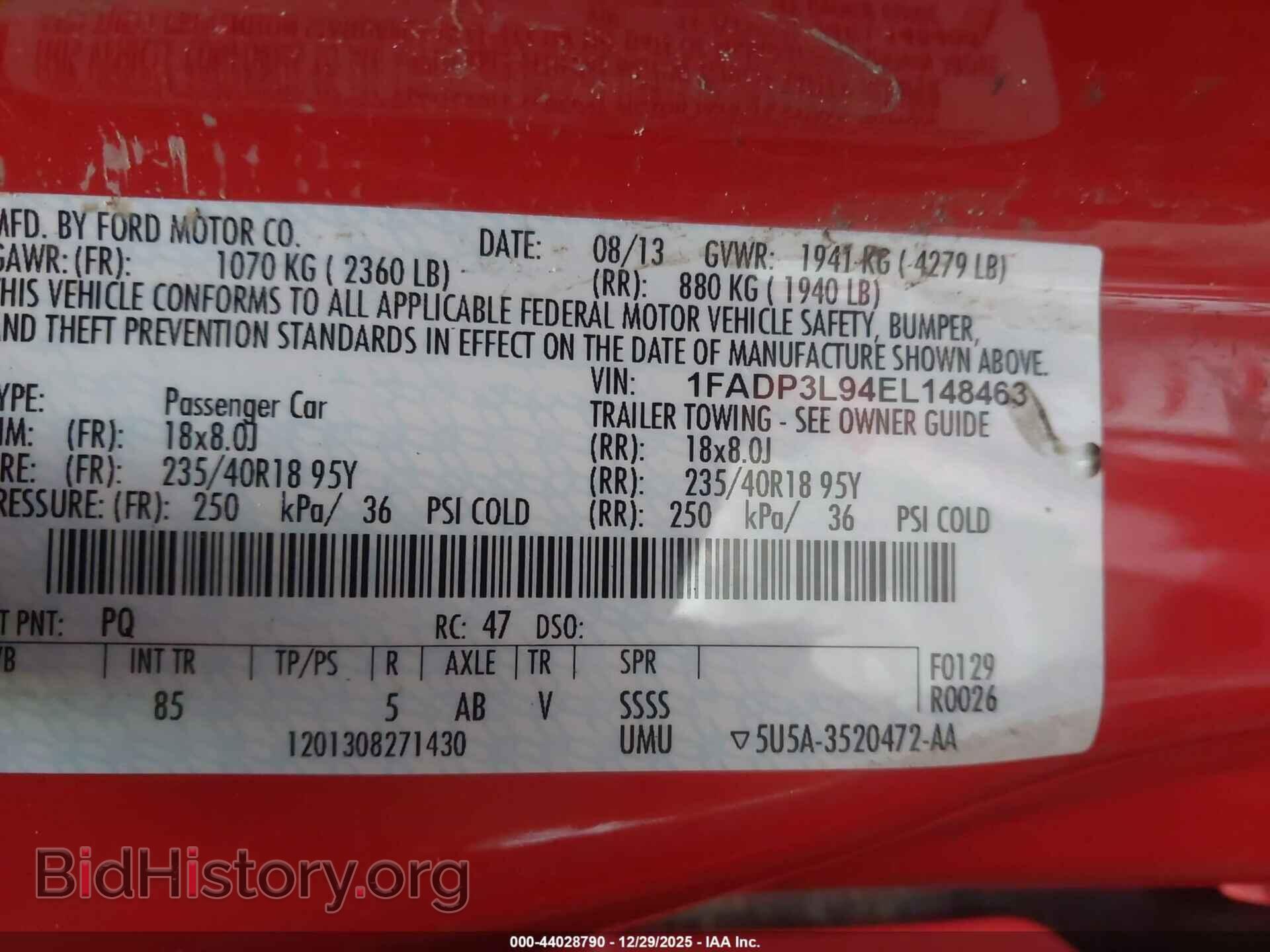 2014 FORD FOCUS ST - VIN: 1FADP3L94EL148463 - Фото 9