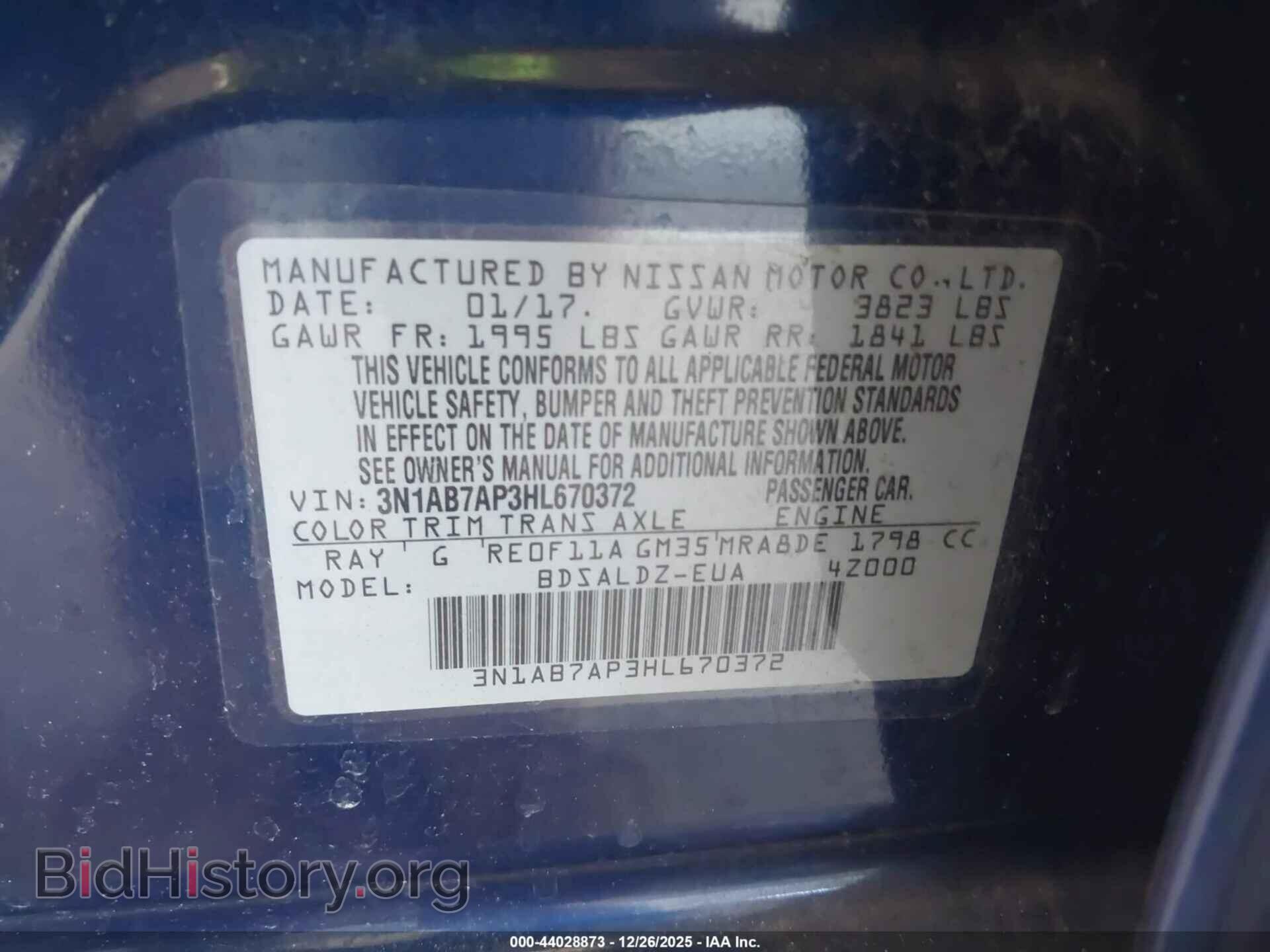 2017 NISSAN SENTRA - VIN: 3N1AB7AP3HL670372 - Фото 9