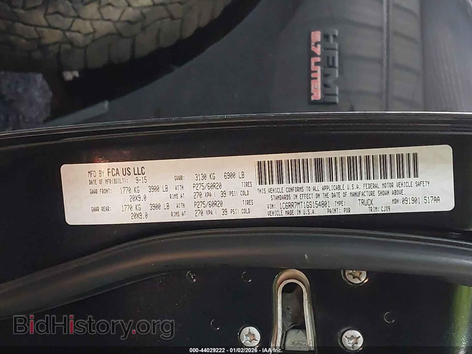 2016 RAM 1500 - VIN: 1C6RR7MT1GS154801 - Фото 9