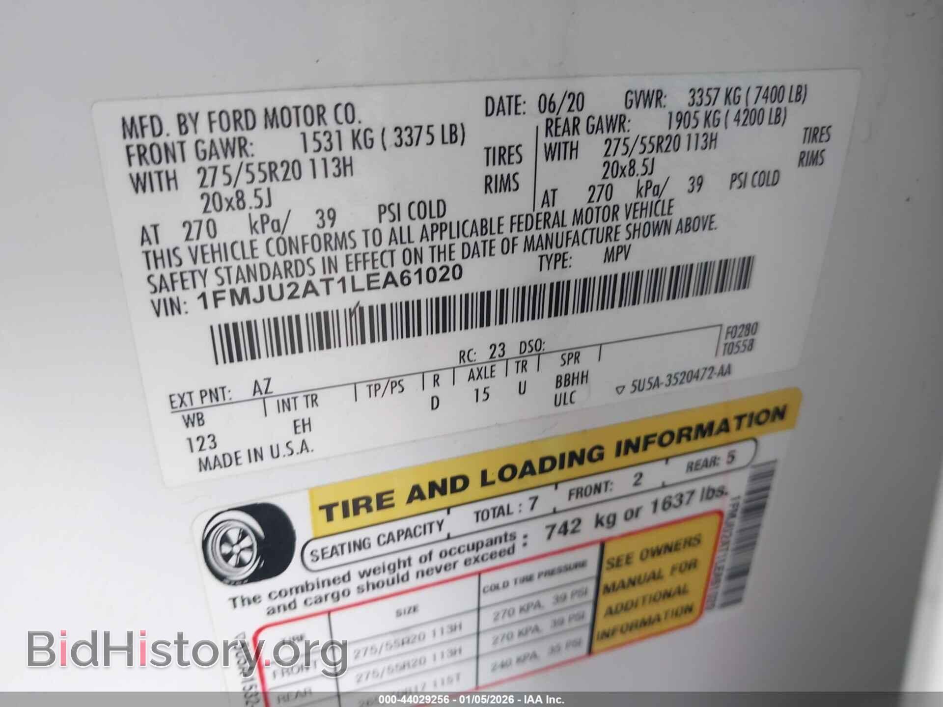 2020 FORD EXPEDITION - VIN: 1FMJU2AT1LEA61020 - Фото 9