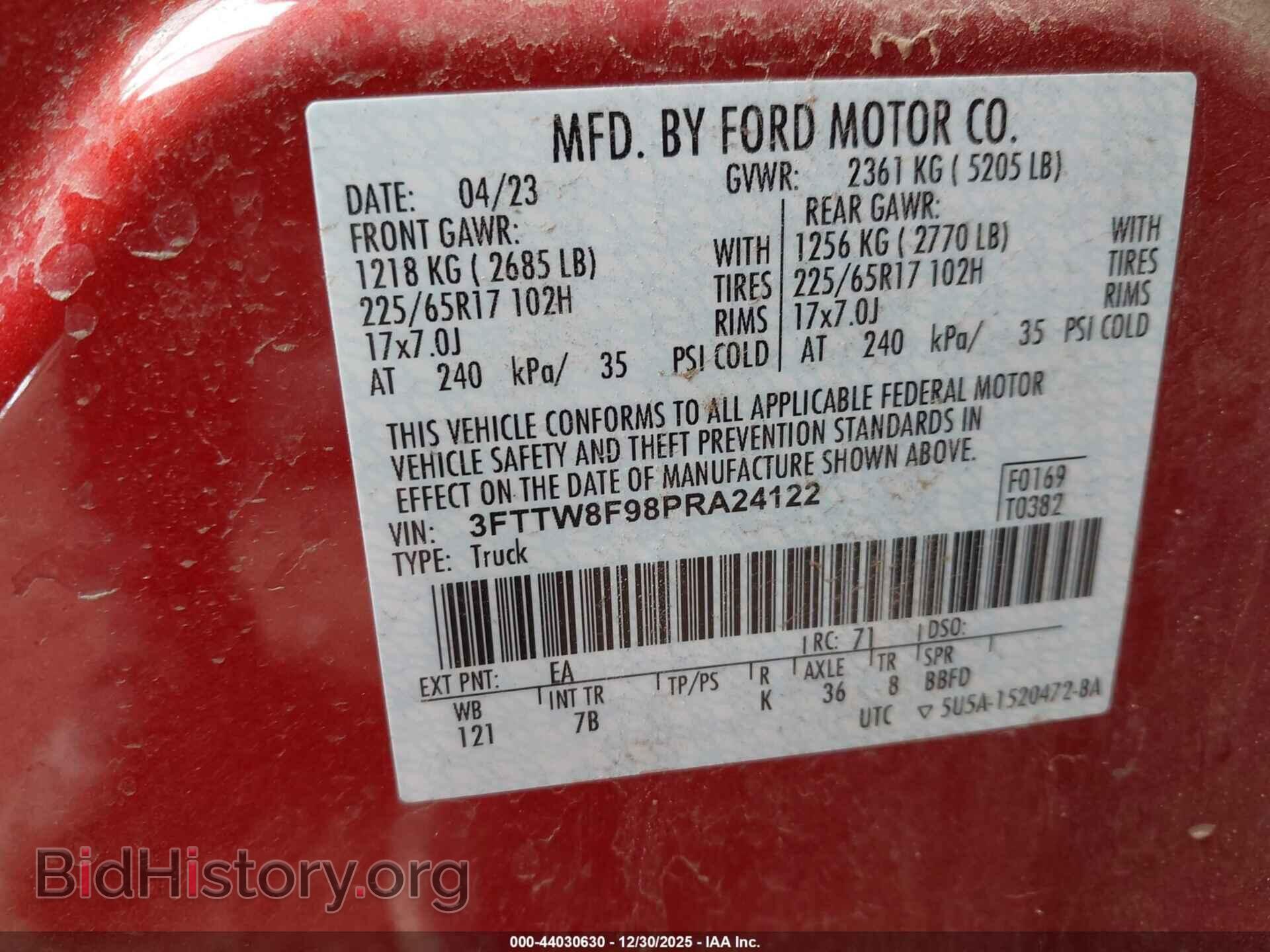 2023 FORD MAVERICK - VIN: 3FTTW8F98PRA24122 - Фото 9