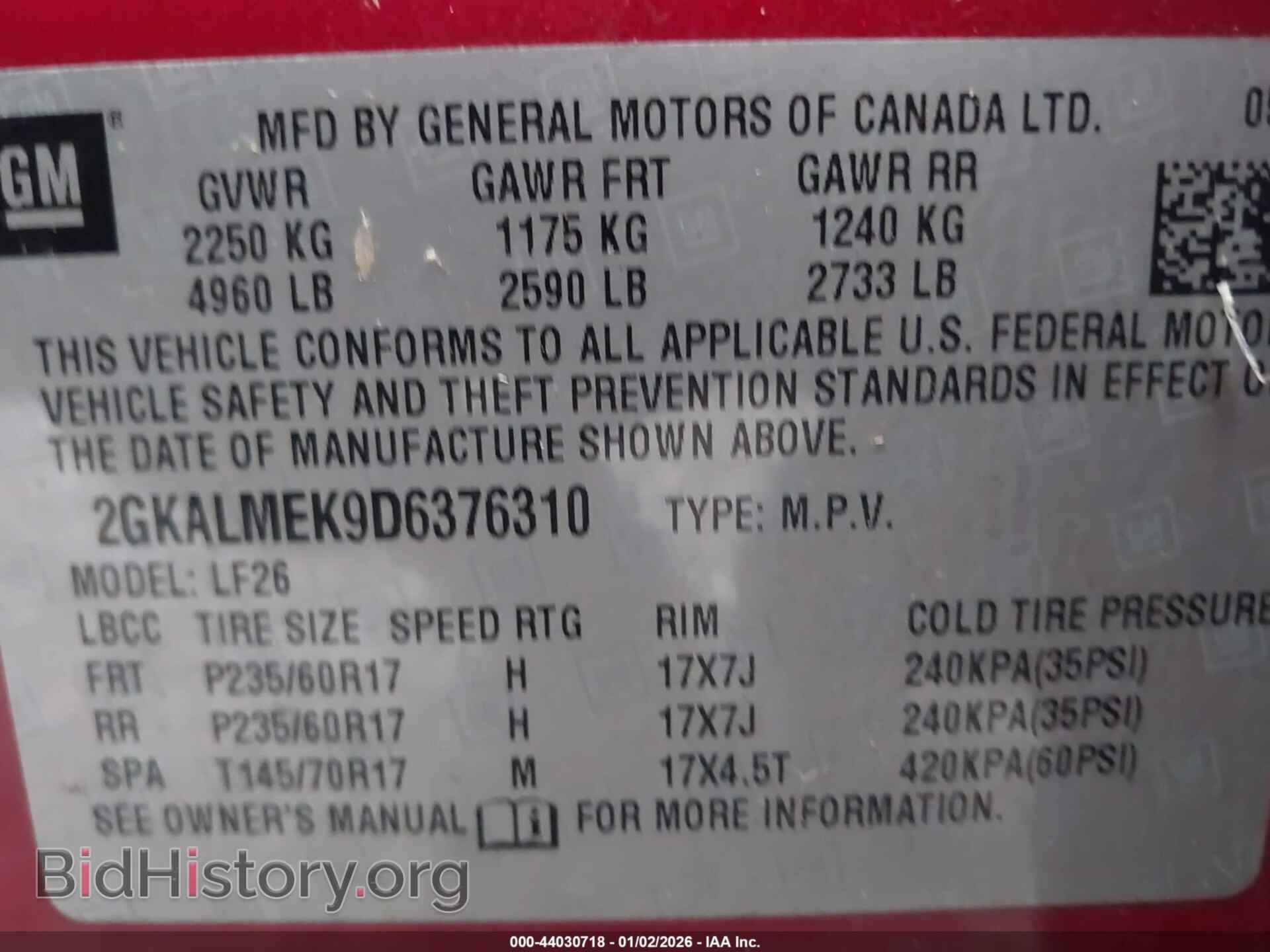 2013 GMC TERRAIN - VIN: 2GKALMEK9D6376310 - Фото 9