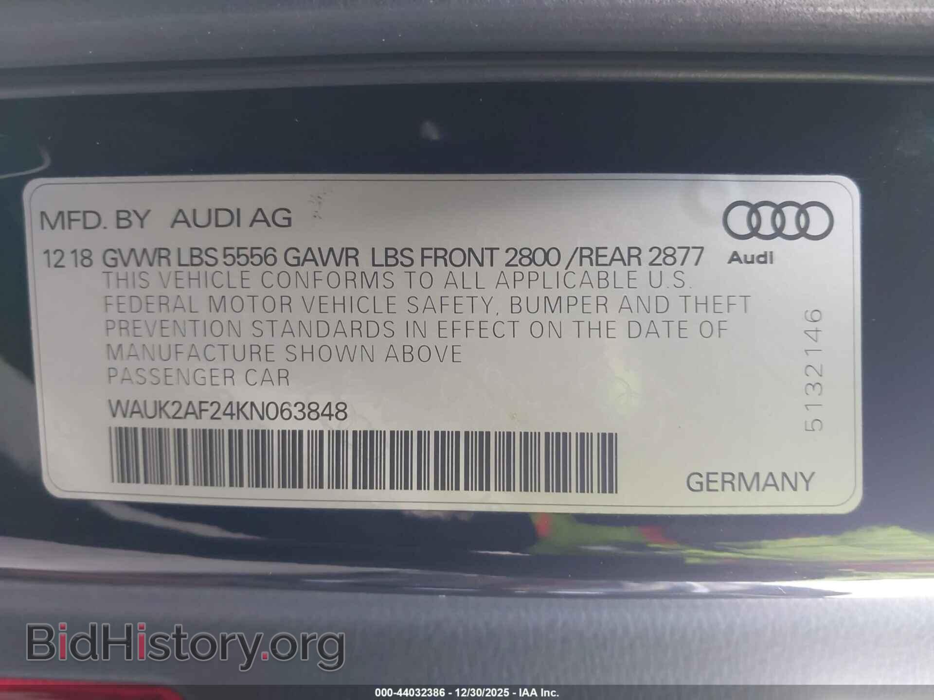 2019 AUDI A6 - VIN: WAUK2AF24KN063848 - Фото 9