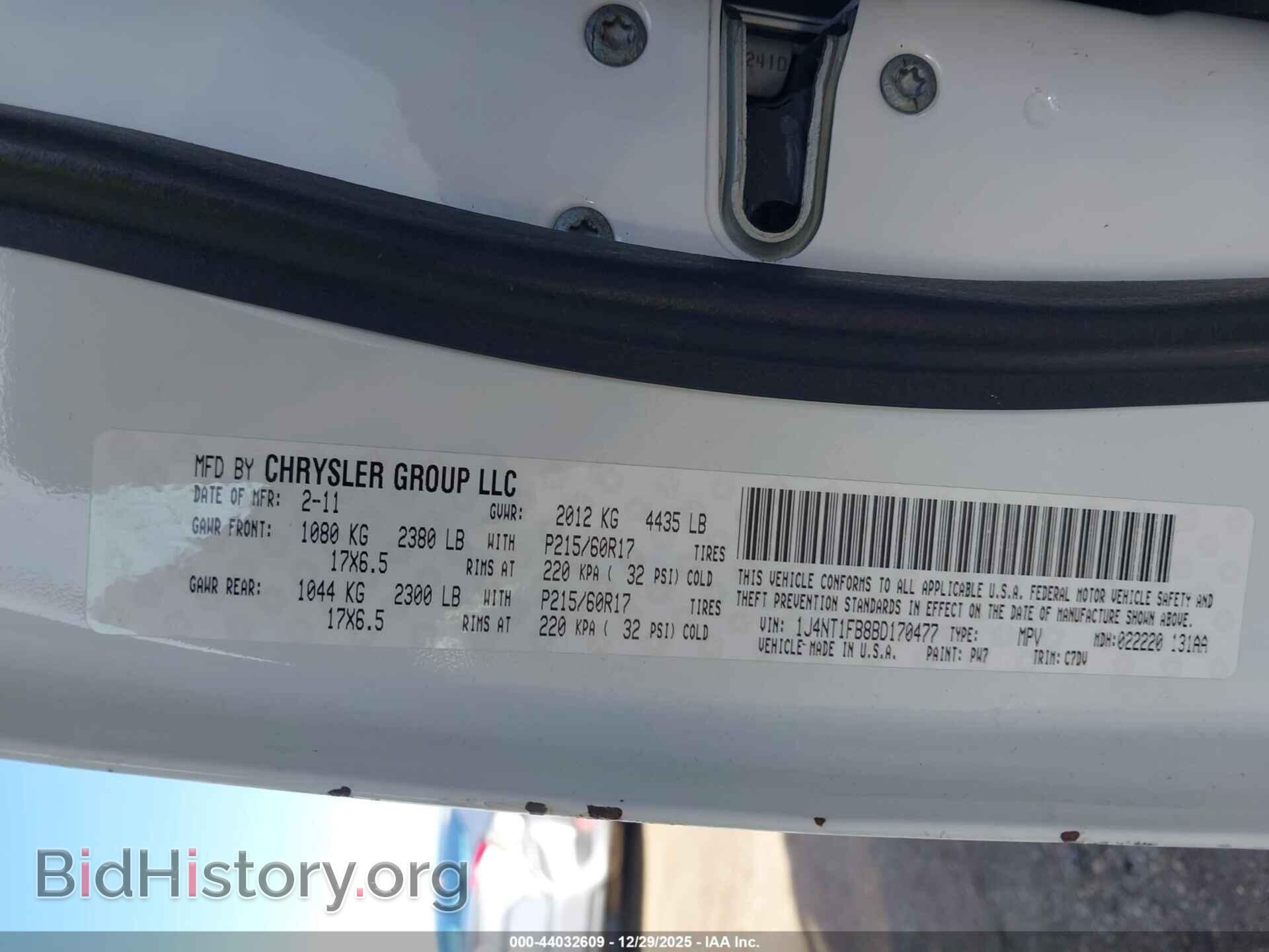 2011 JEEP COMPASS - VIN: 1J4NT1FB8BD170477 - Photo 9