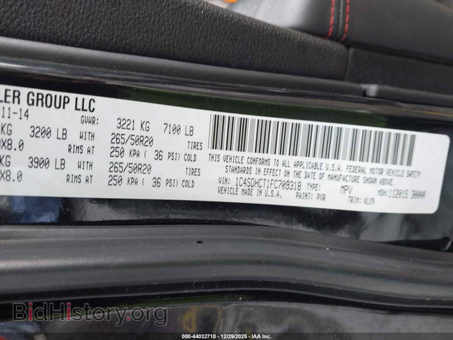2015 DODGE DURANGO - VIN: 1C4SDHCT1FC709318 - Photo 9
