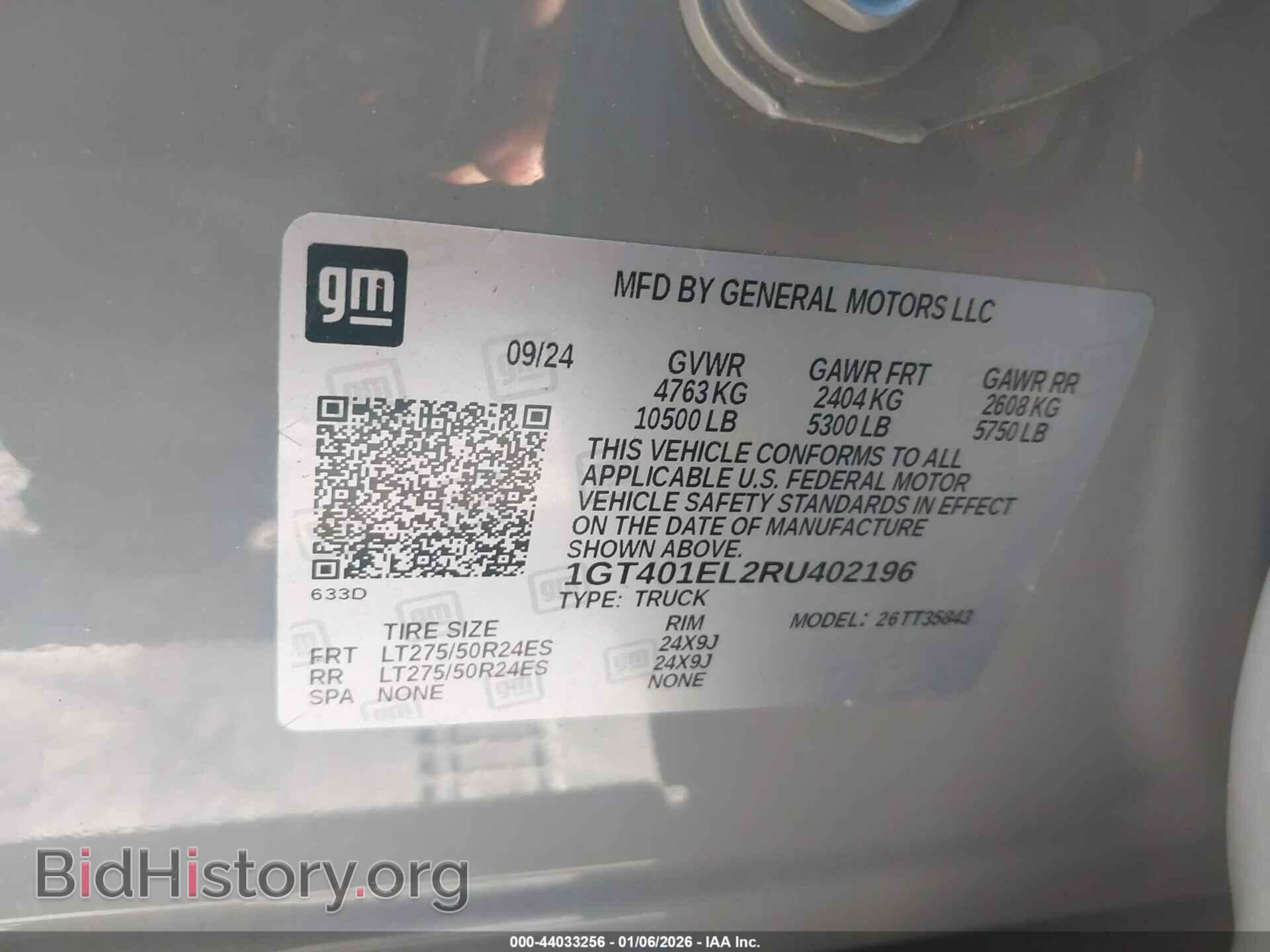 2024 GMC SIERRA EV - VIN: 1GT401EL2RU402196 - Фото 9