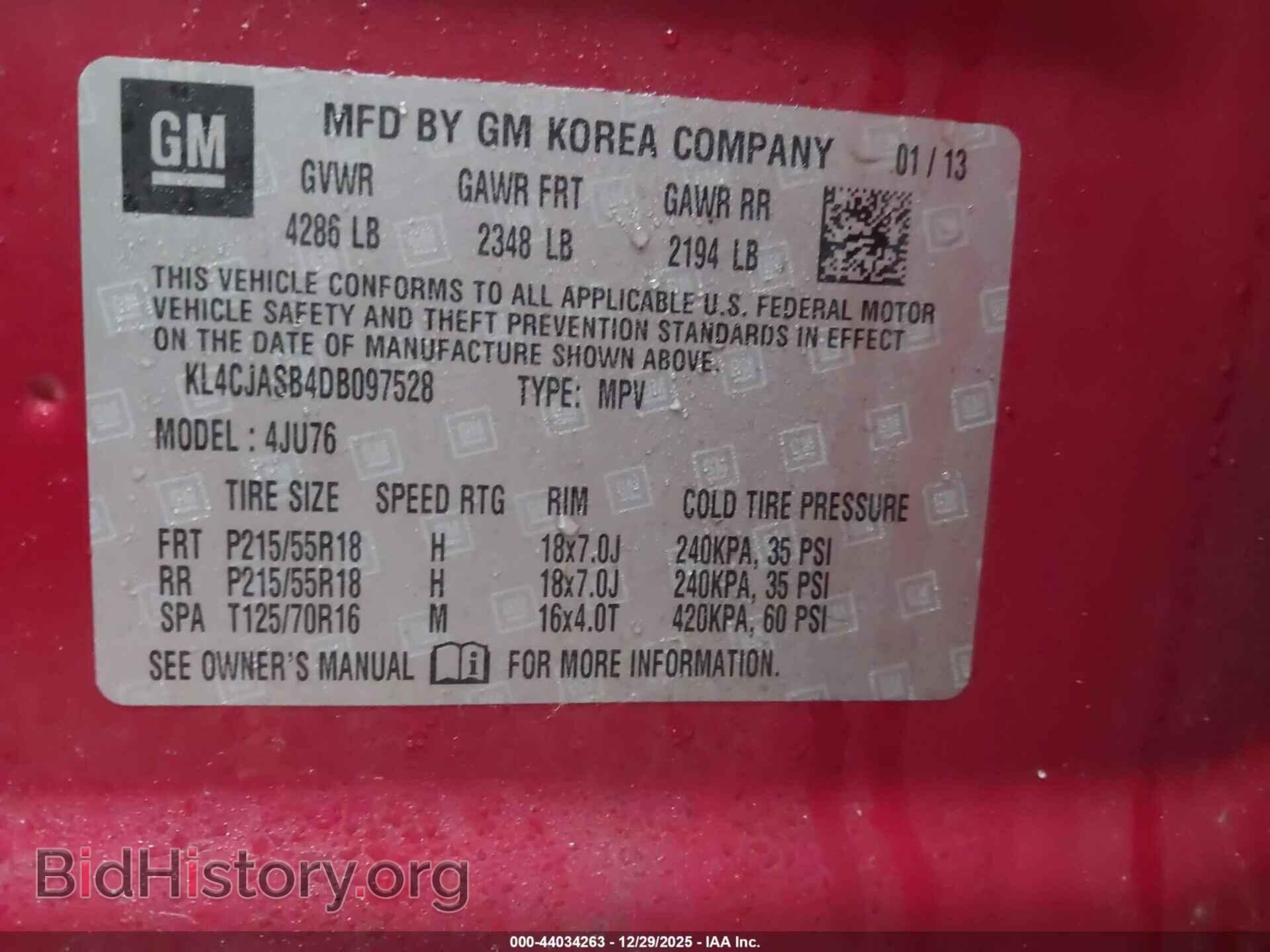 2013 BUICK ENCORE - VIN: KL4CJASB4DB097528 - Photo 9