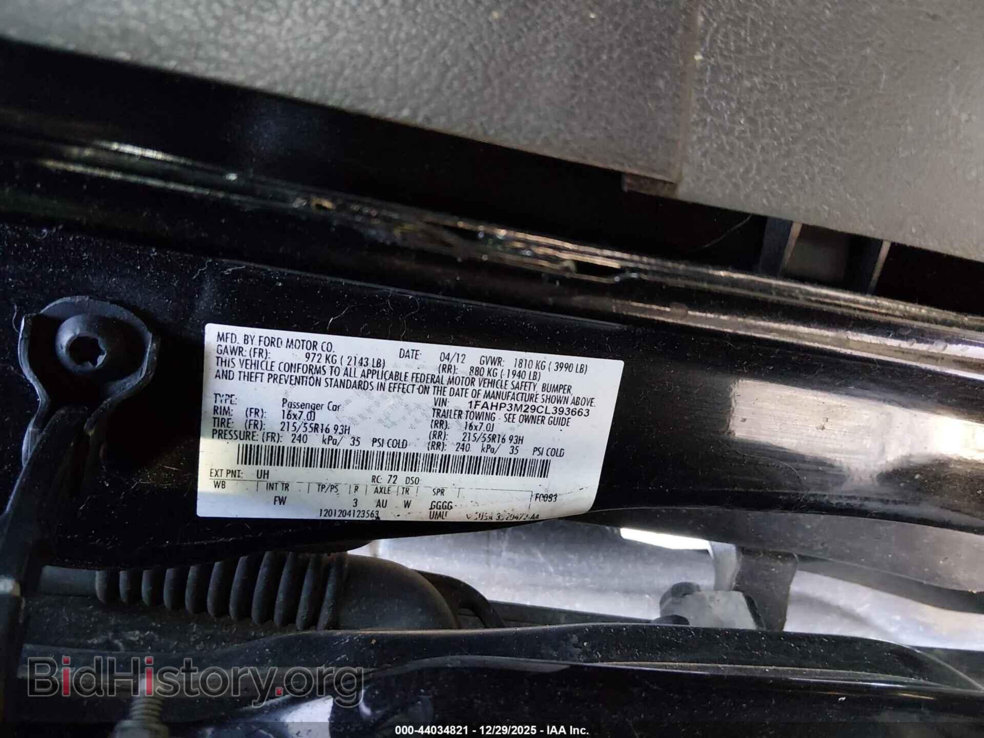 2012 FORD FOCUS - VIN: 1FAHP3M29CL393663 - Фото 9