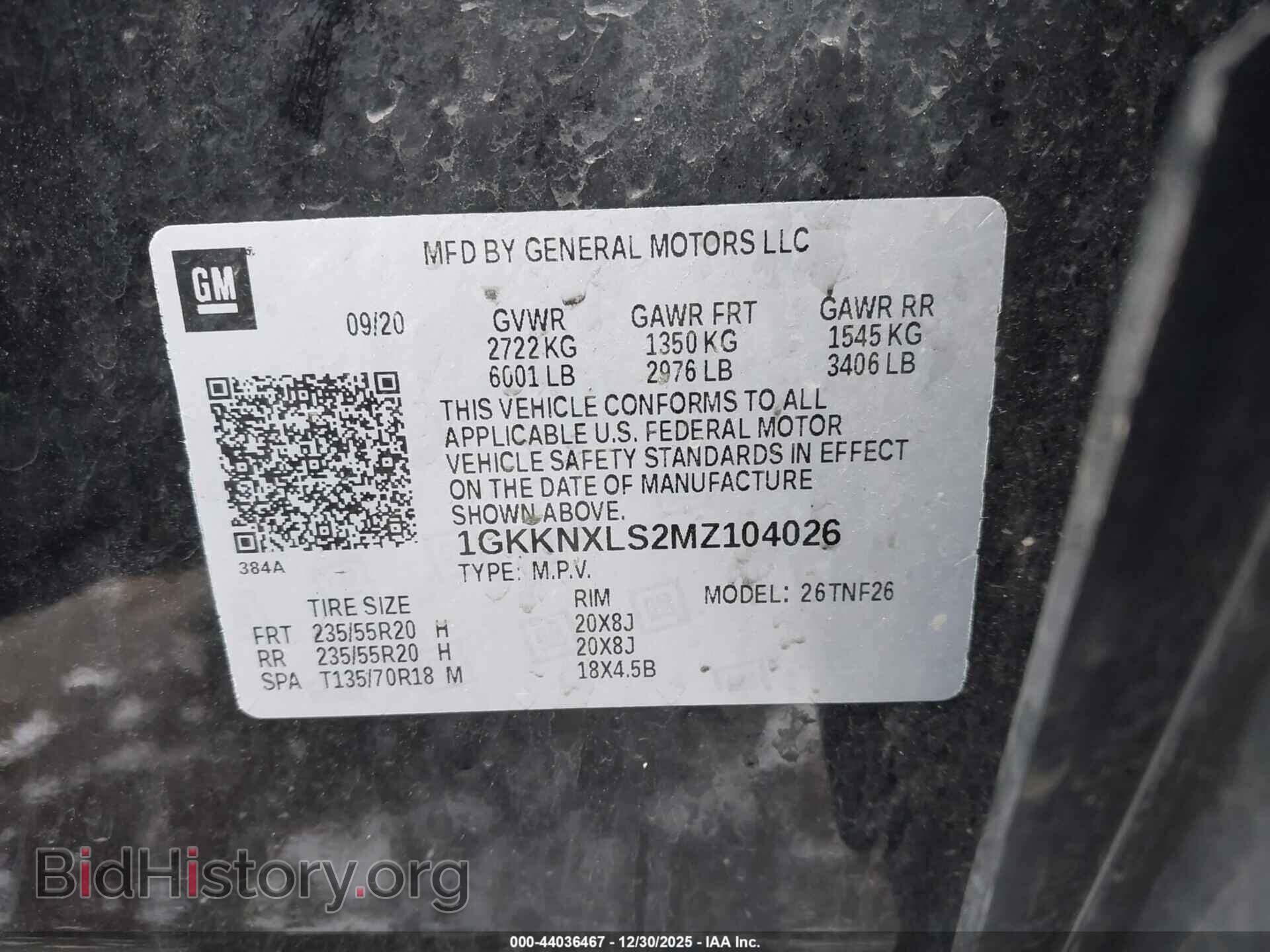 2021 GMC ACADIA - VIN: 1GKKNXLS2MZ104026 - Фото 9