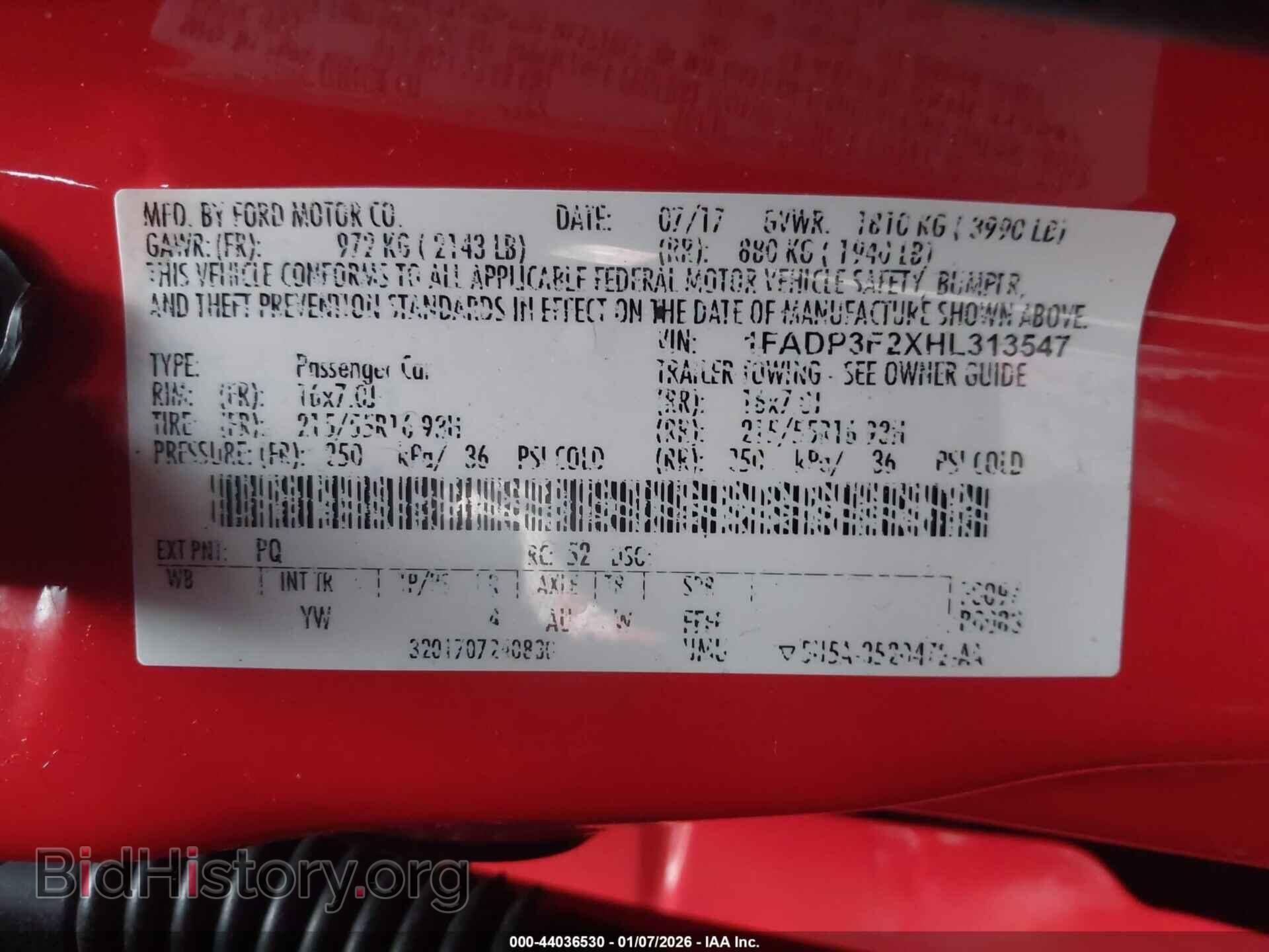 2017 FORD FOCUS - VIN: 1FADP3F2XHL313547 - Фото 9