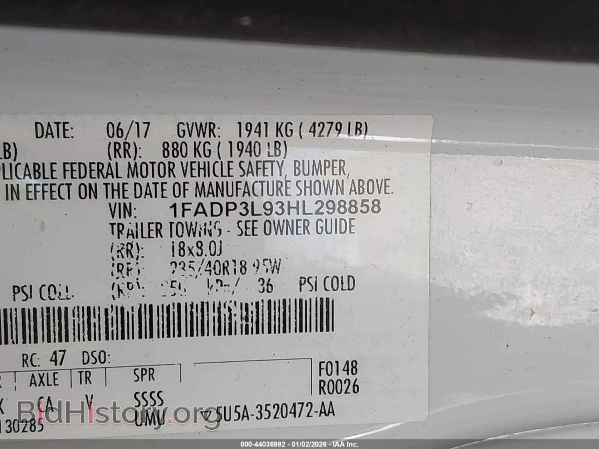 2017 FORD FOCUS ST - VIN: 1FADP3L93HL298858 - Фото 9