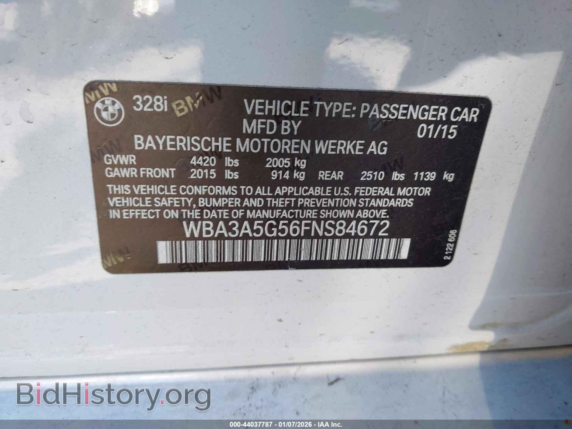 2015 BMW 328I - VIN: WBA3A5G56FNS84672 - Фото 9