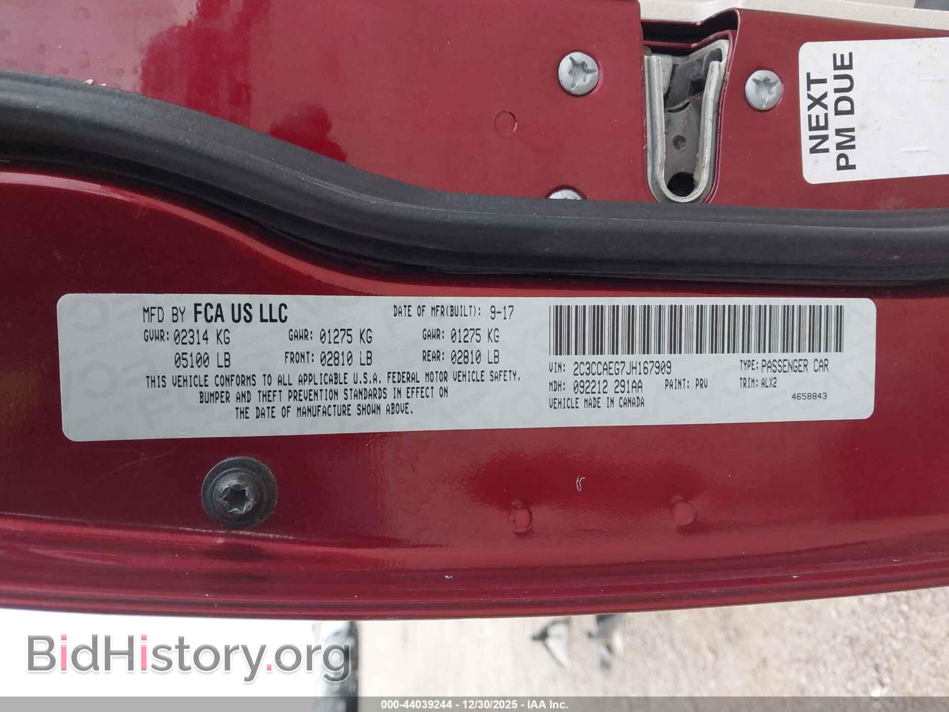 2018 CHRYSLER 300 - VIN: 2C3CCAEG7JH167909 - Фото 9