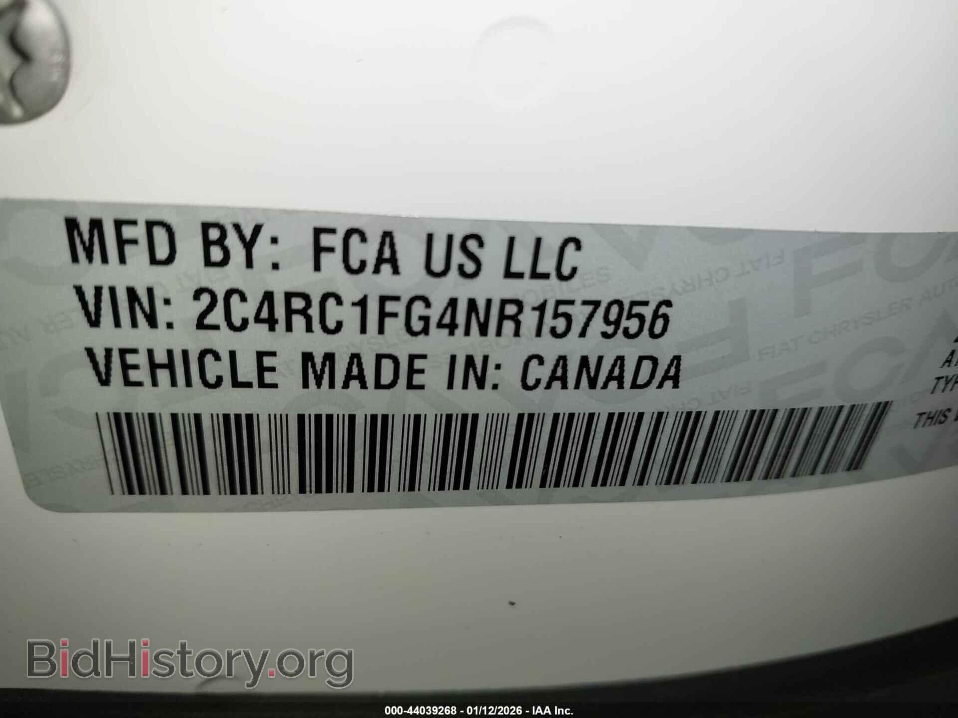 2022 CHRYSLER PACIFICA - VIN: 2C4RC1FG4NR157956 - Фото 9