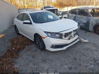 2019 Honda CIVIC EX-L, белый — VIN 19XFC1F7XKE017555, IAAI