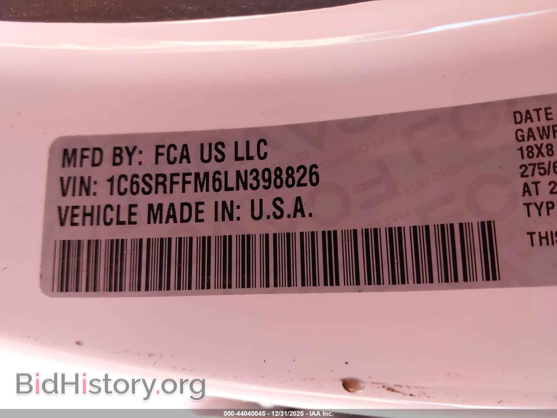 2020 RAM 1500 - VIN: 1C6SRFFM6LN398826 - Фото 9
