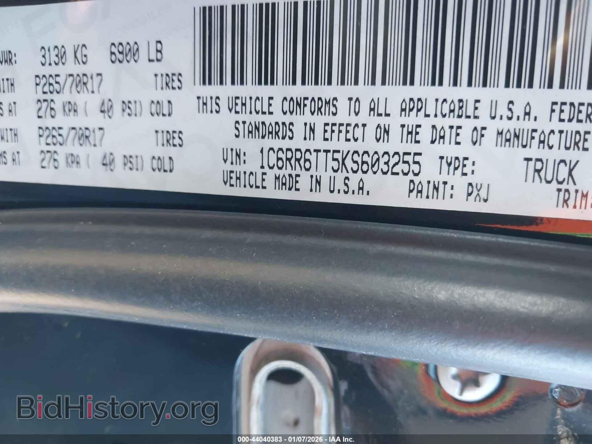 2019 RAM 1500 CLASSIC - VIN: 1C6RR6TT5KS603255 - Фото 9