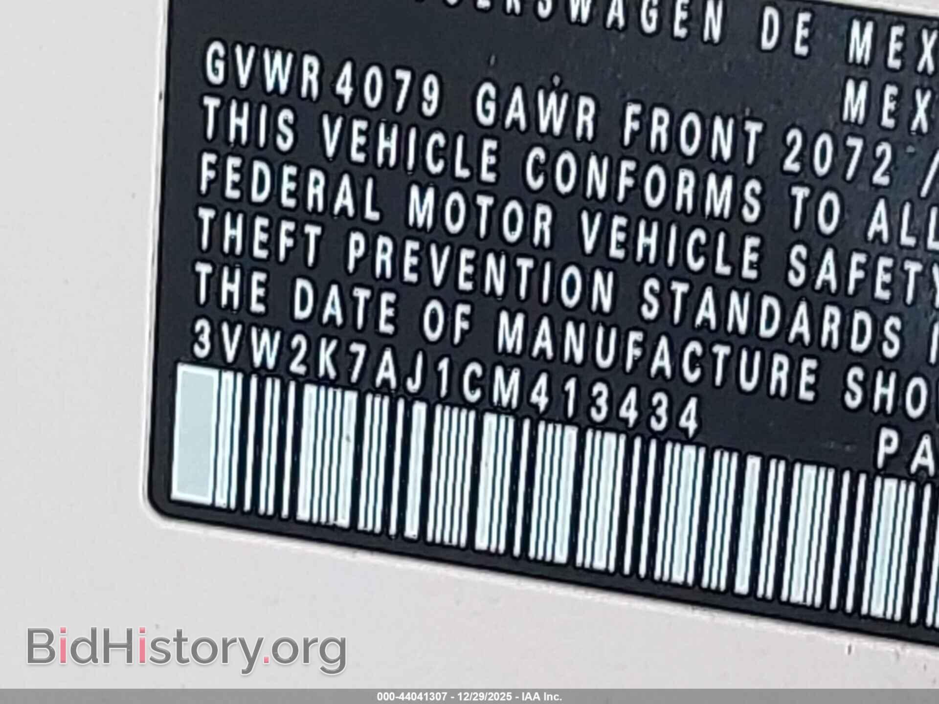 2012 VOLKSWAGEN JETTA - VIN: 3VW2K7AJ1CM413434 - Фото 9