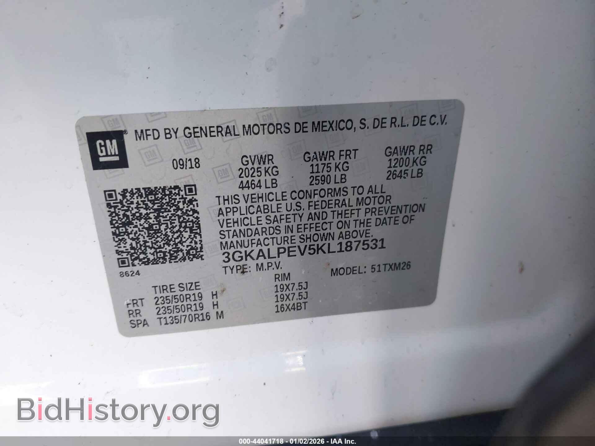 2019 GMC TERRAIN - VIN: 3GKALPEV5KL187531 - Фото 9
